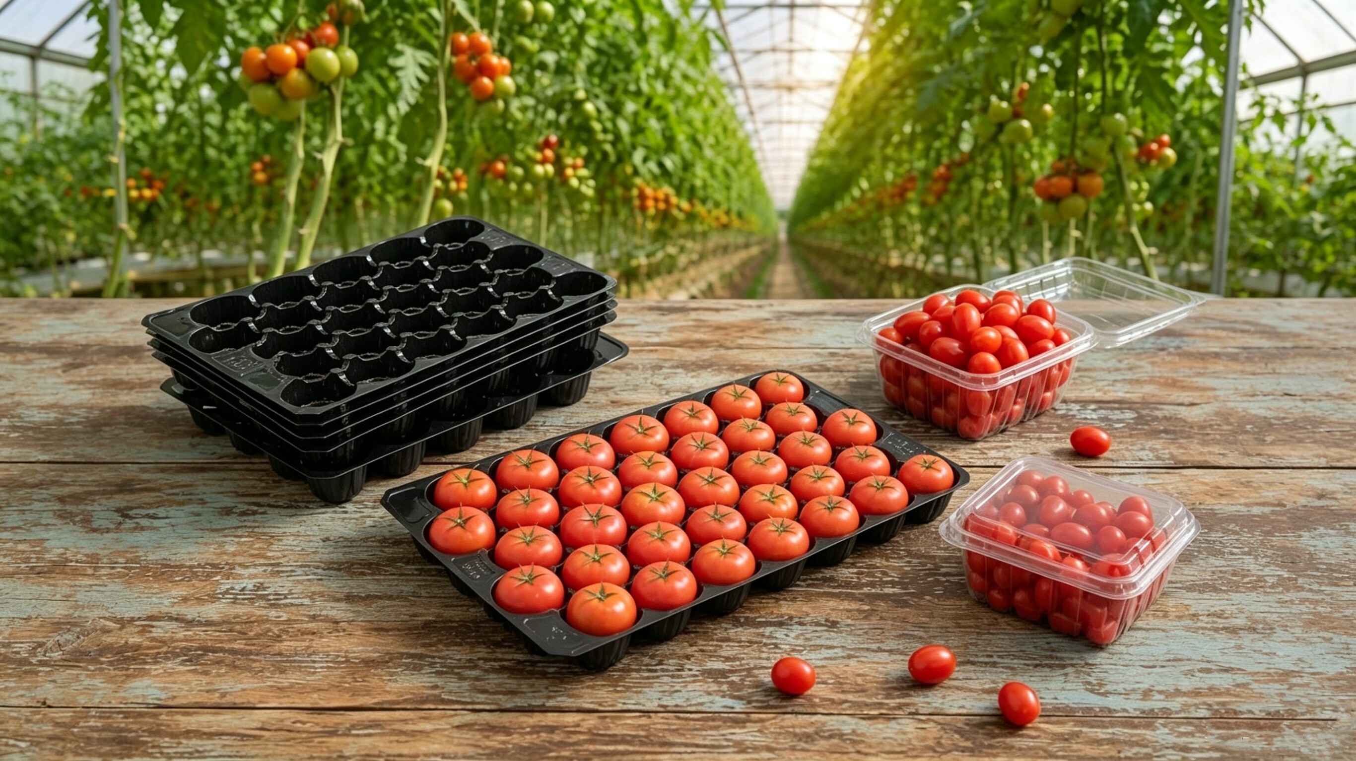 Tomato packaging background
