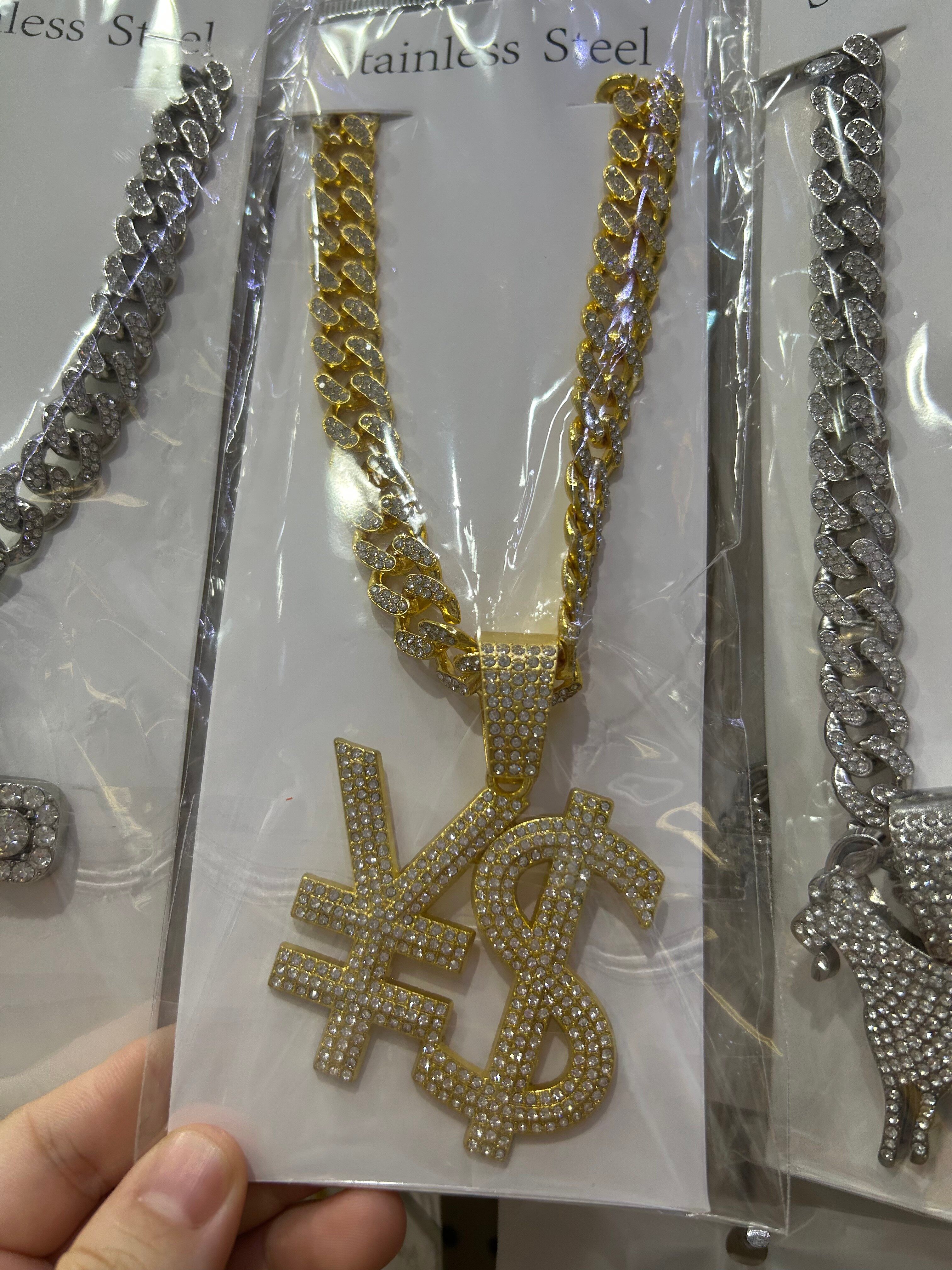 Men's alloy hip-hop necklace