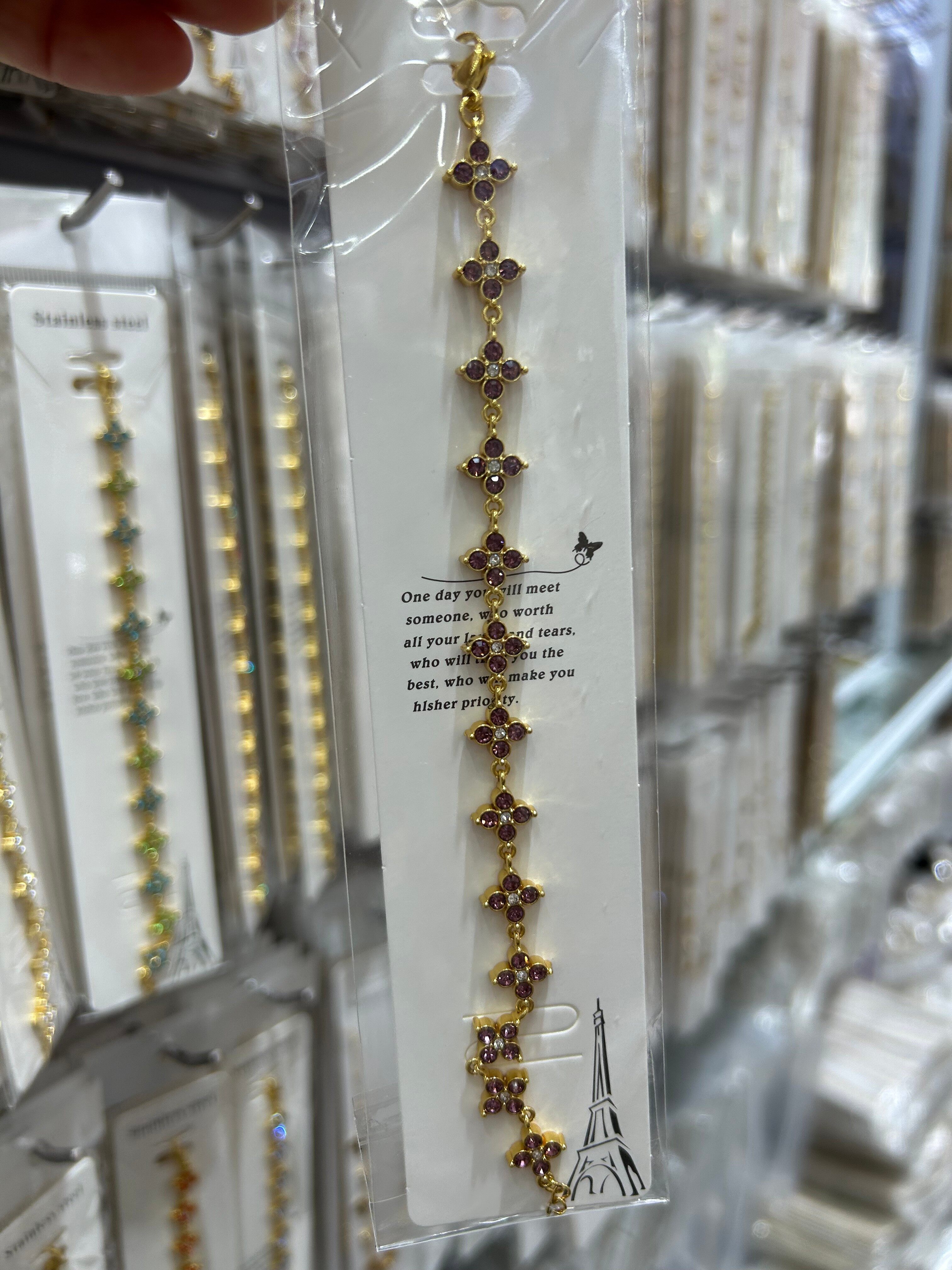 Stainless steel zircon bracelet