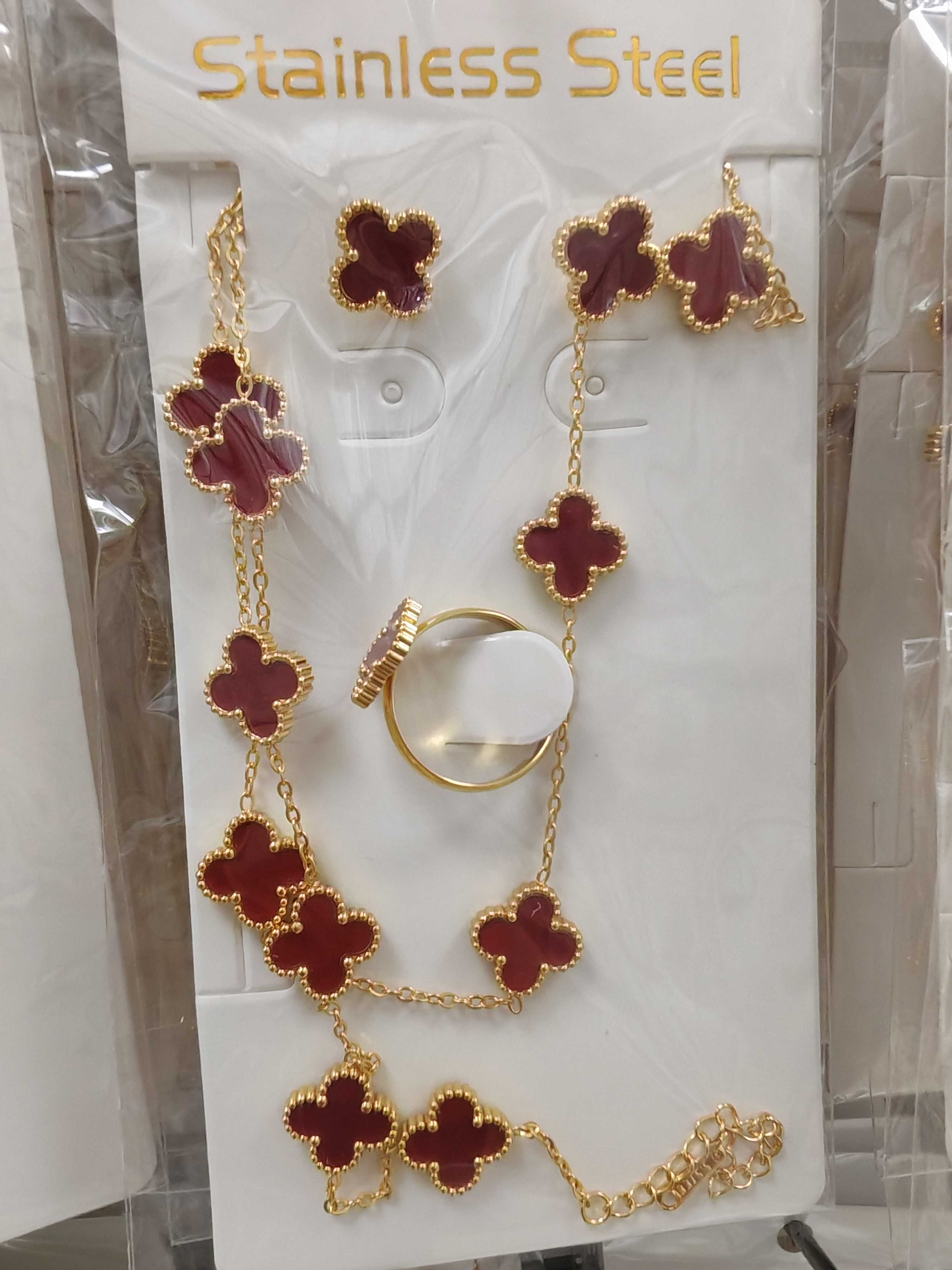 4-piece set:necklace+bracelet+earrings+ring