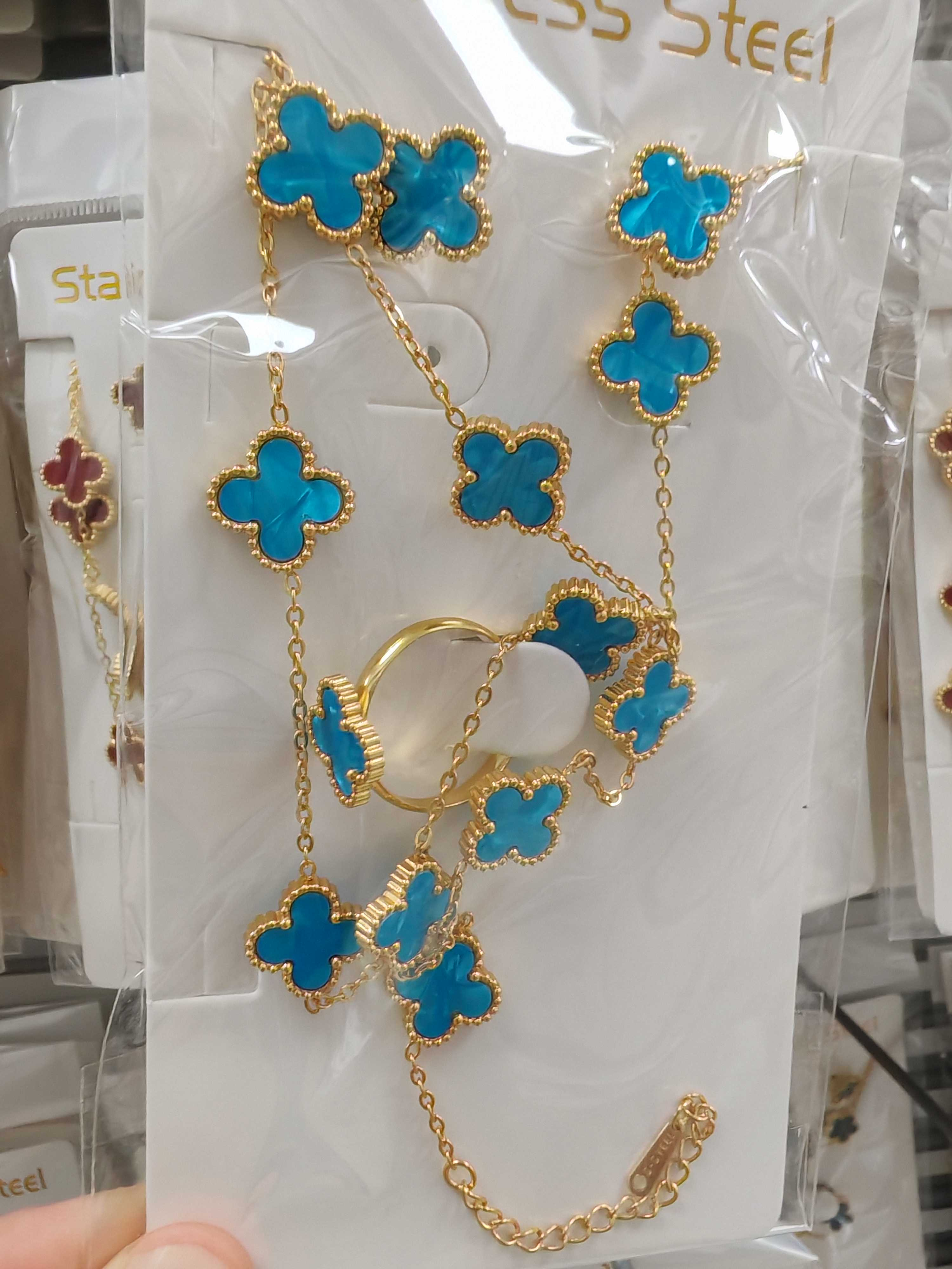 4-piece set:necklace+bracelet+earrings+ring