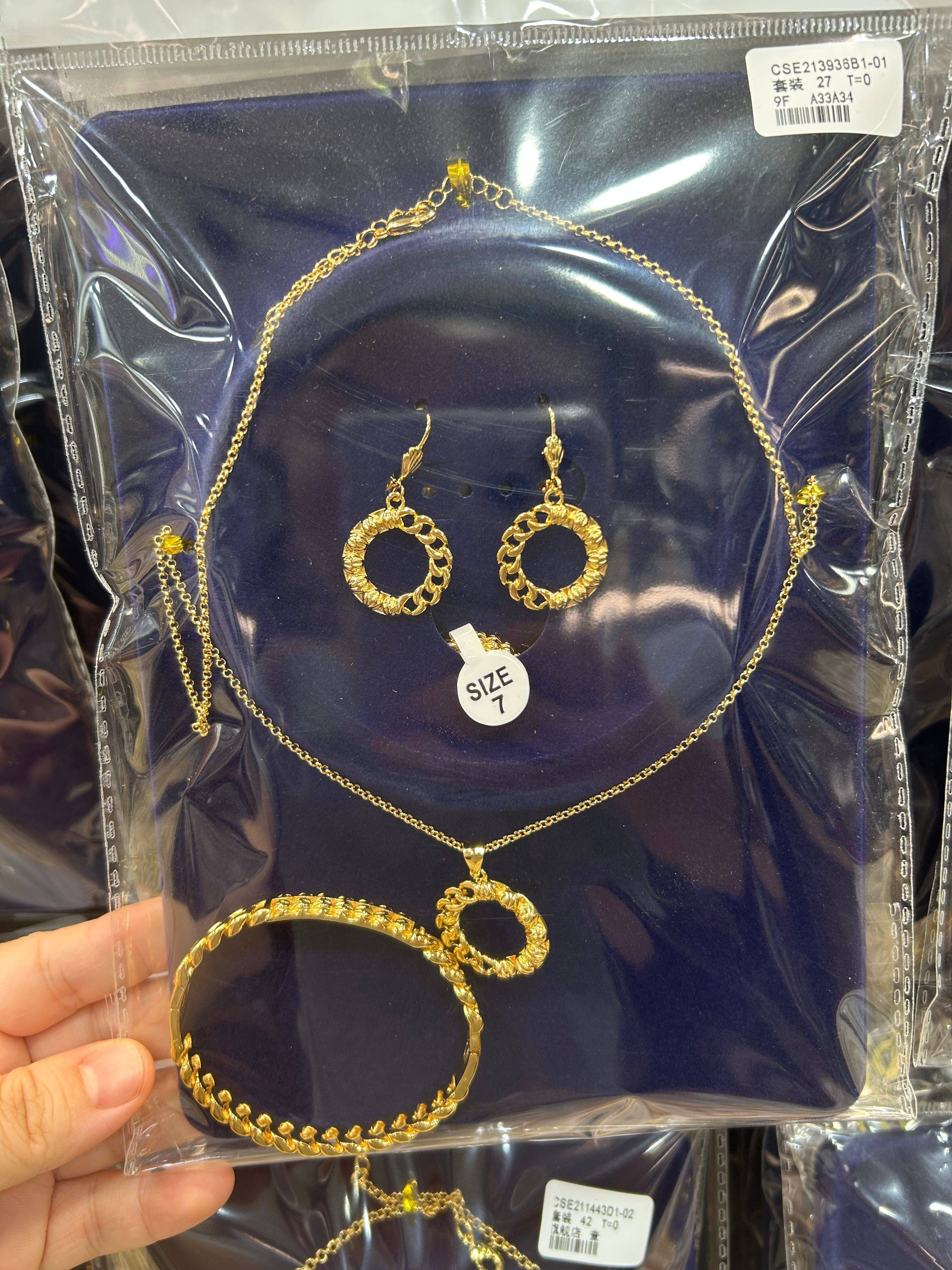 Copper high-quality jewelry set