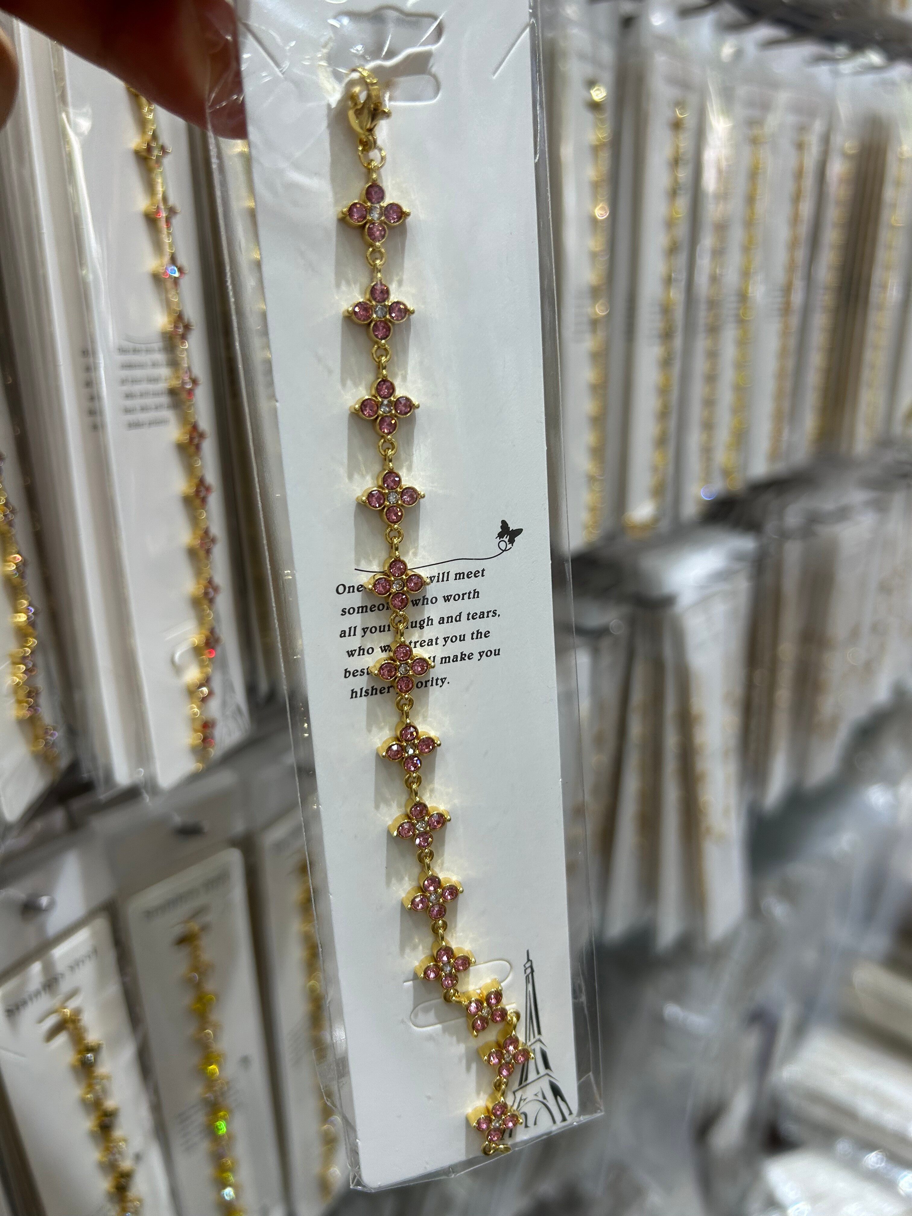 Stainless steel zircon bracelet