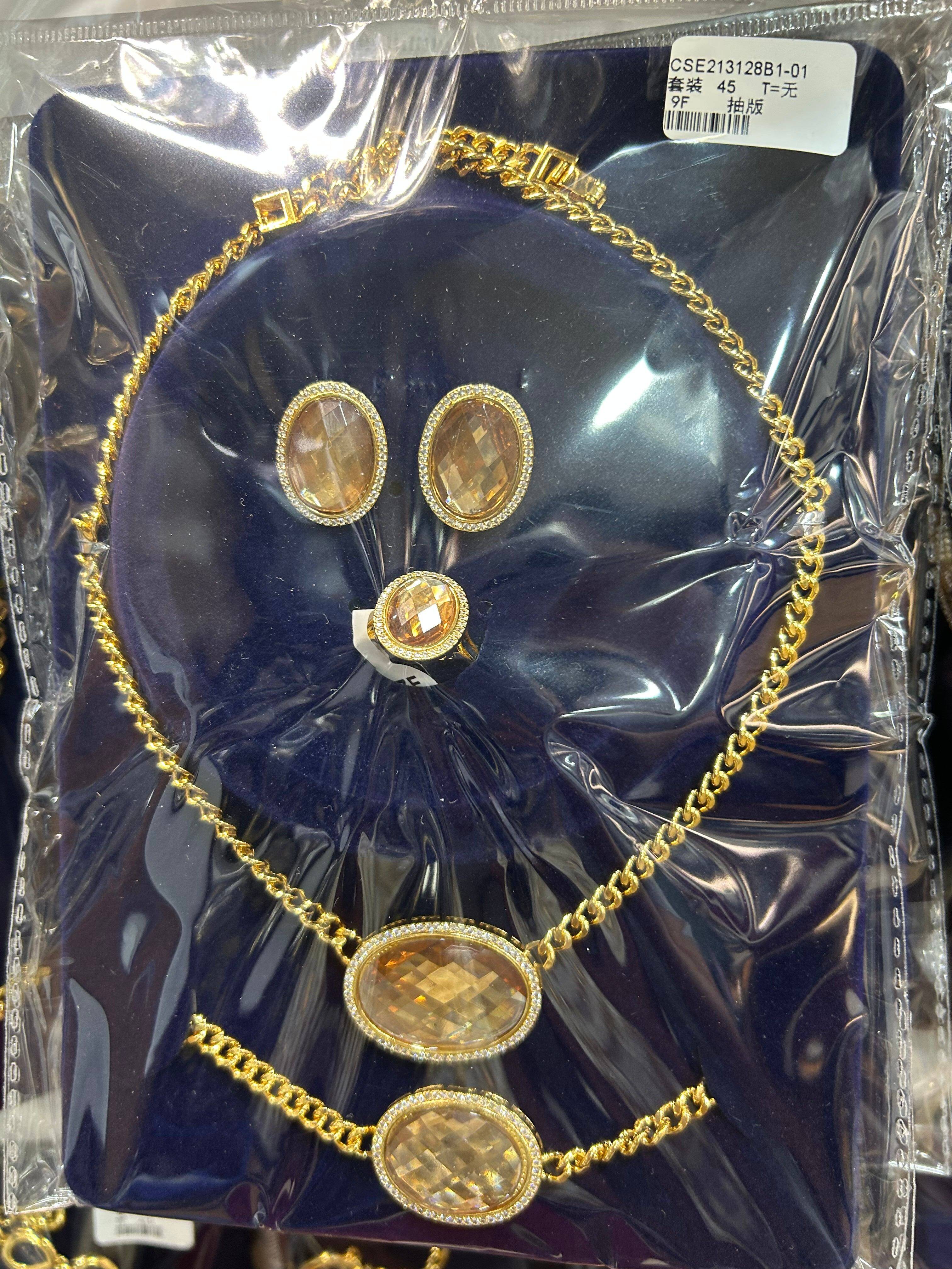 Copper high-quality jewelry set