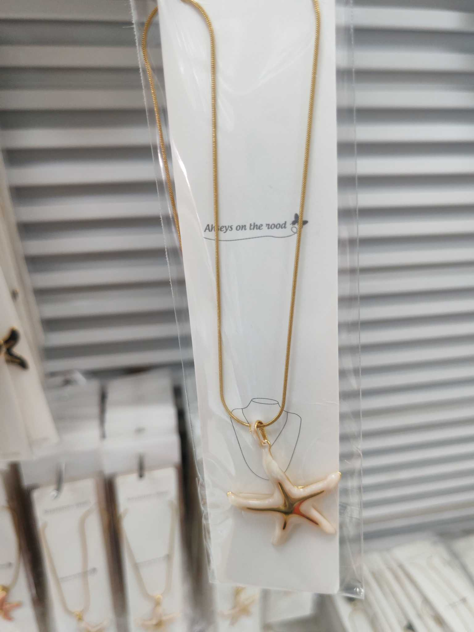 Stainless steel oil dripping necklace