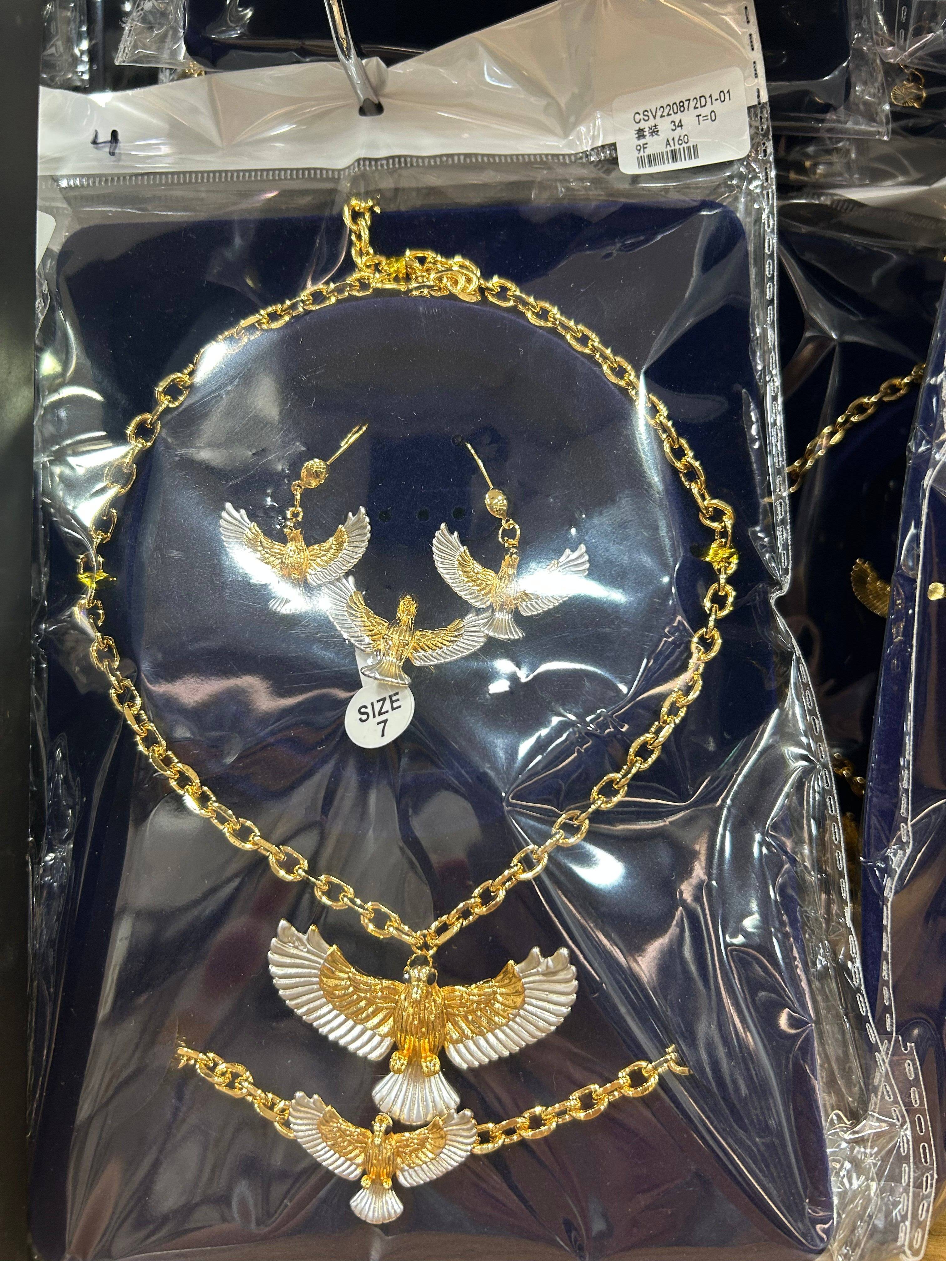 Copper high-quality jewelry set