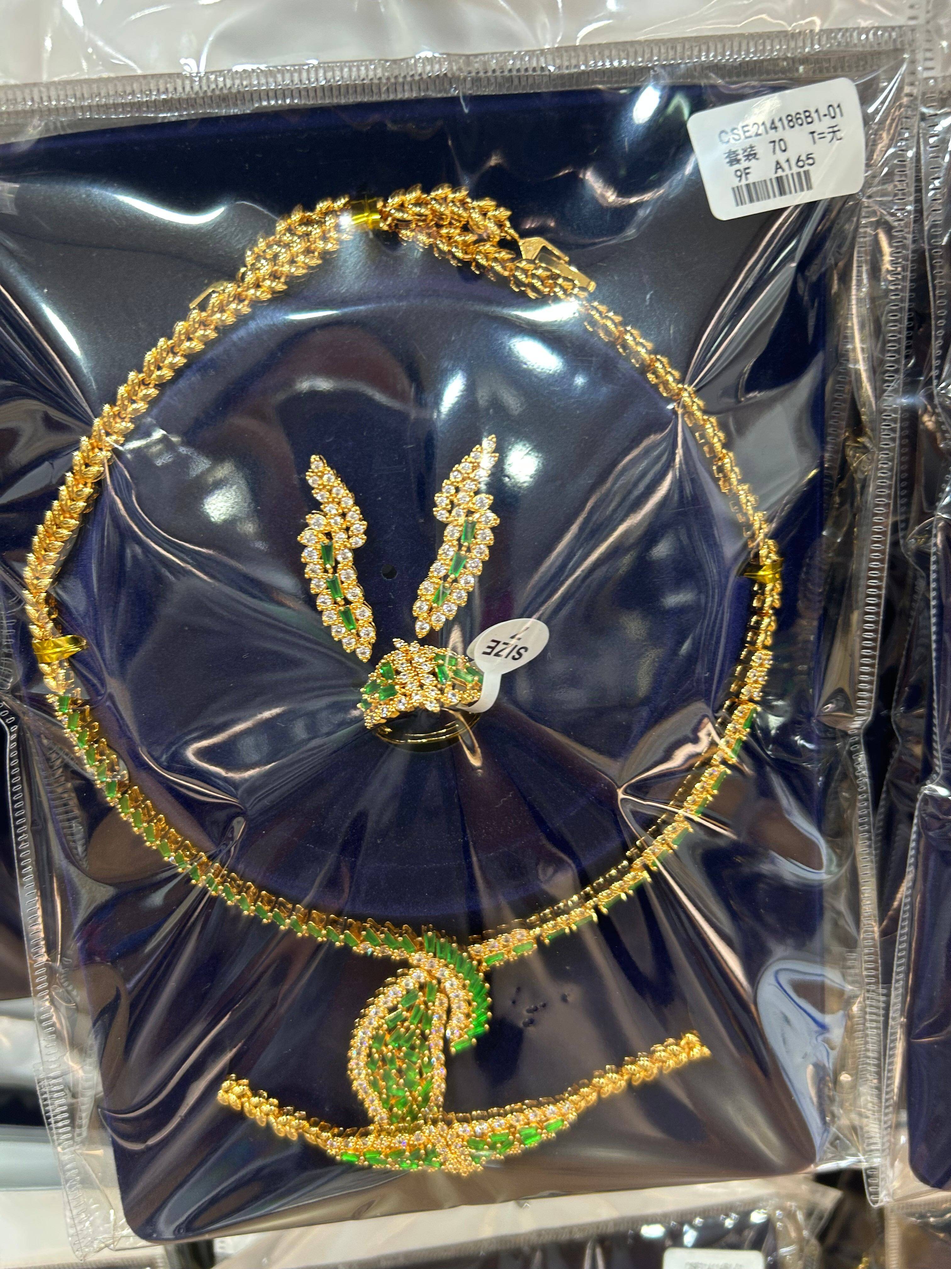 Copper high-quality jewelry set