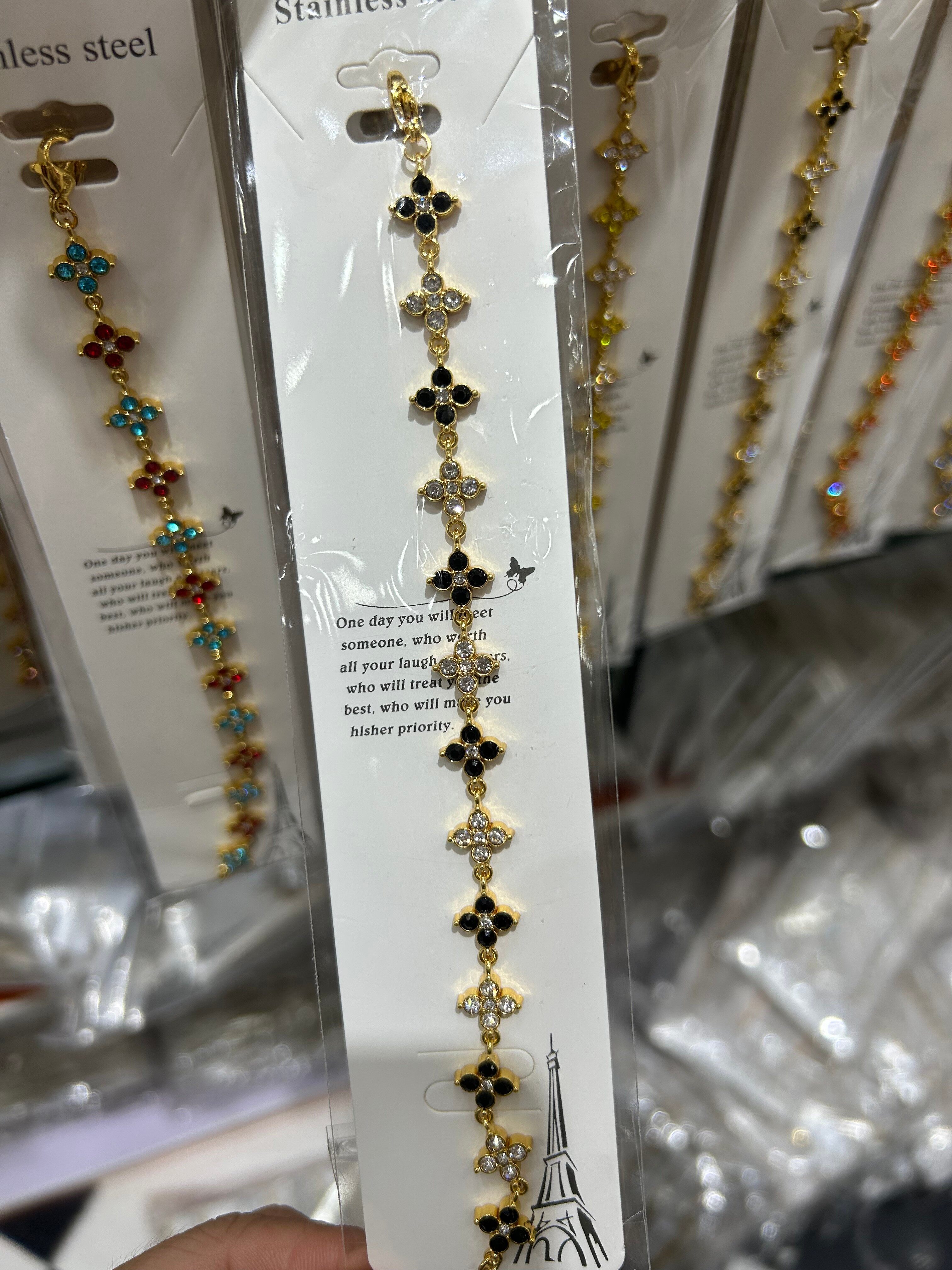Stainless steel zircon bracelet