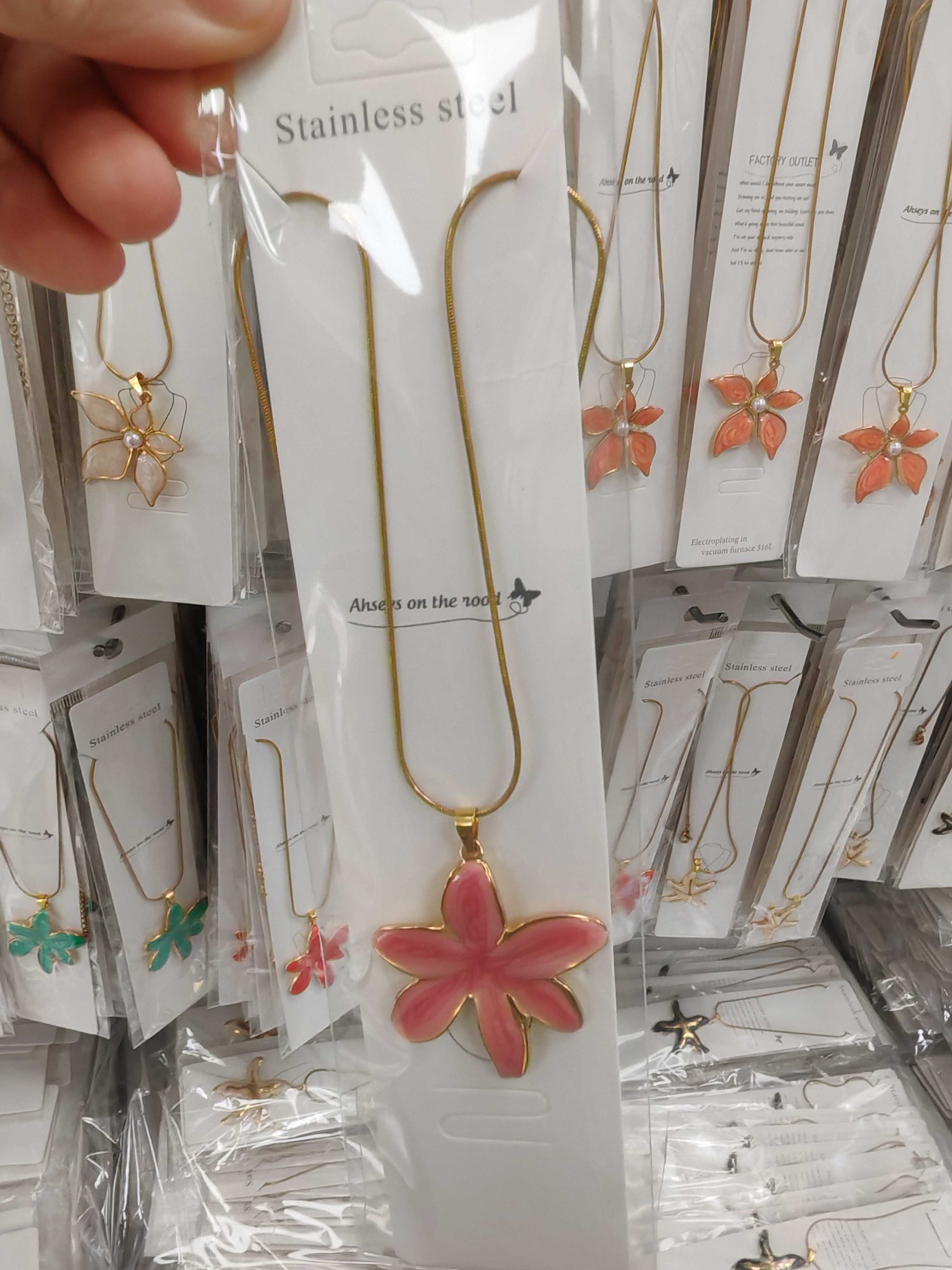 Stainless steel oil dripping necklace