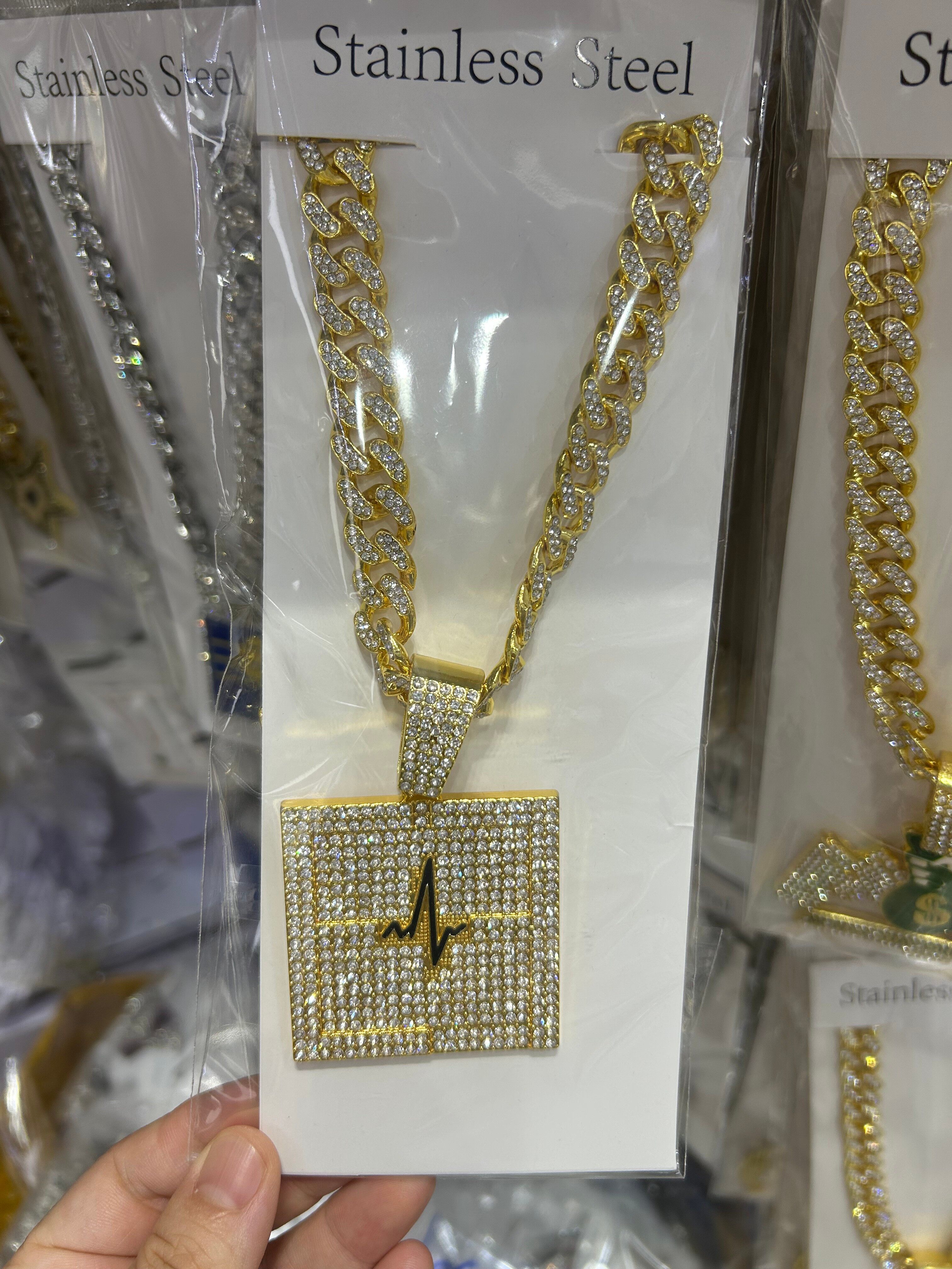 Men's alloy hip-hop necklace