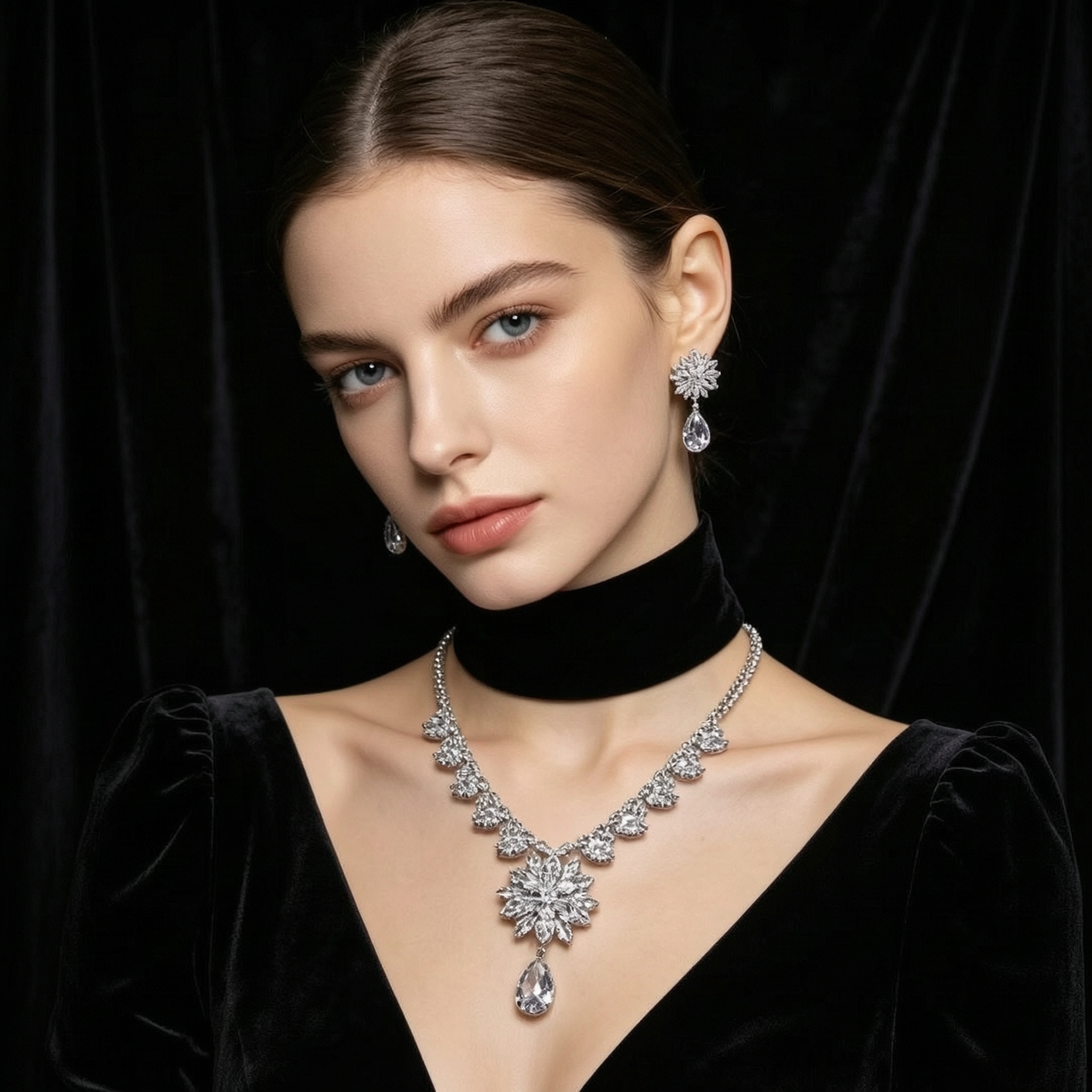 Zircon necklace set