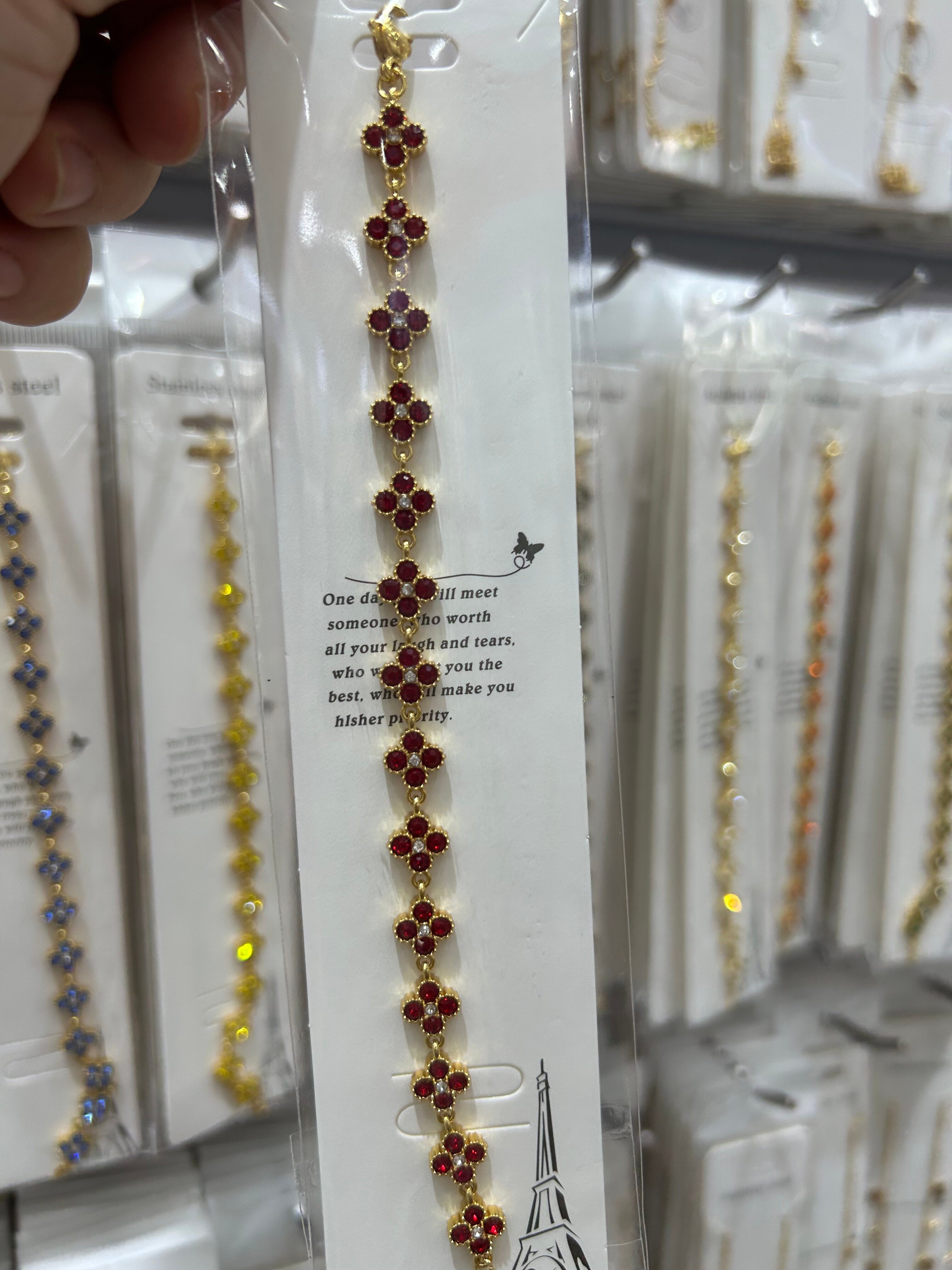 Stainless steel zircon bracelet