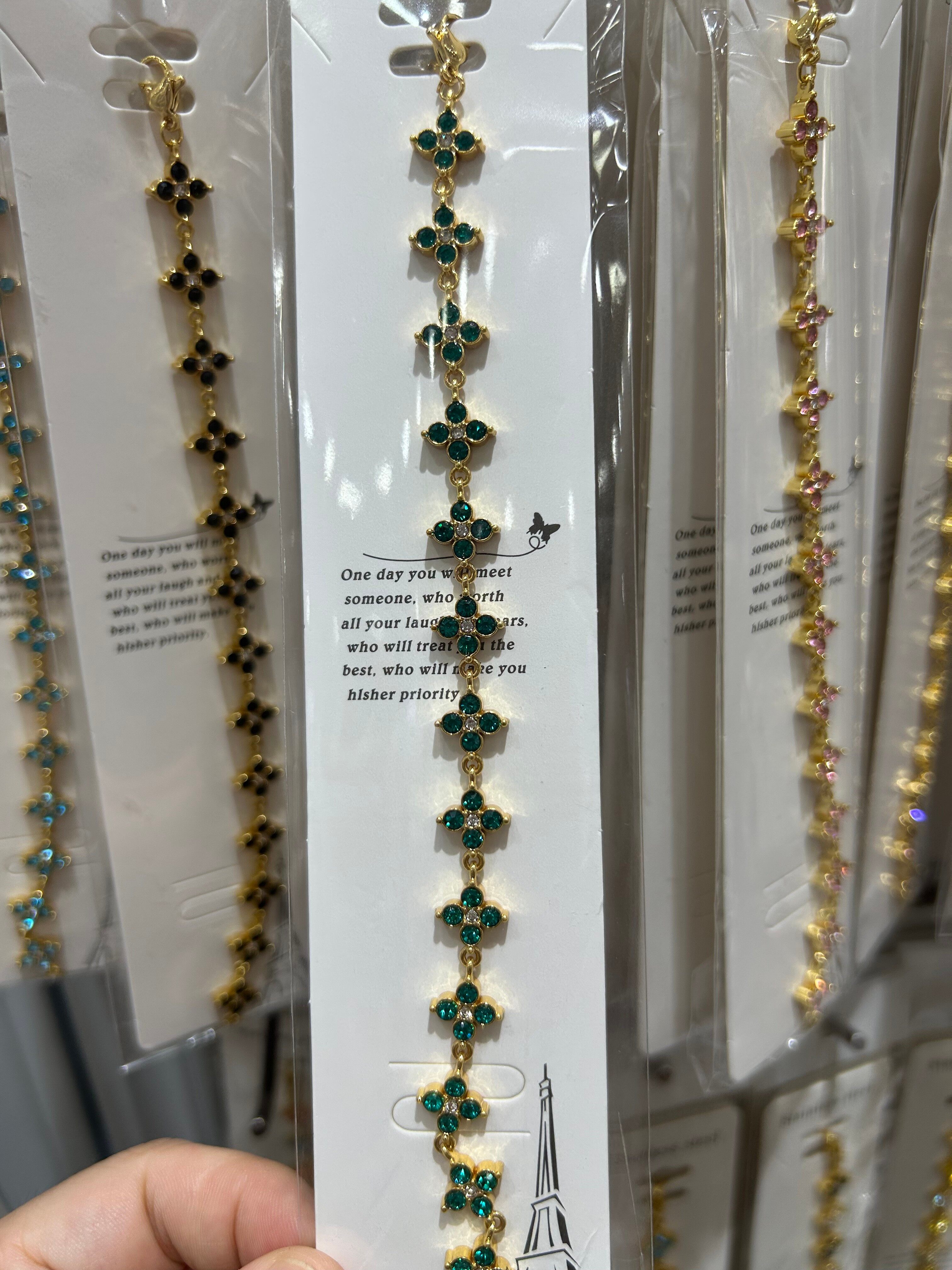 Stainless steel zircon bracelet