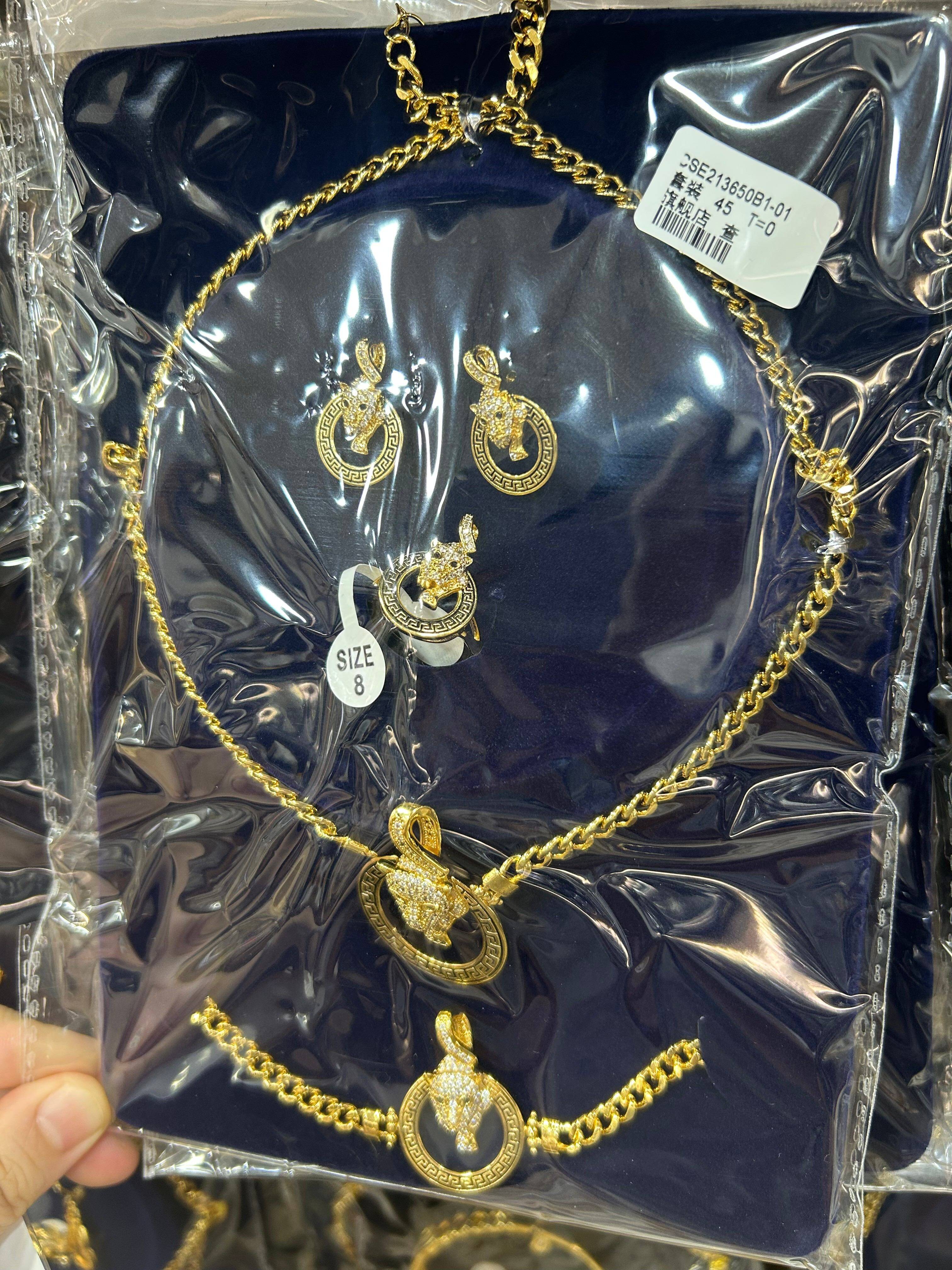 Copper high-quality jewelry set