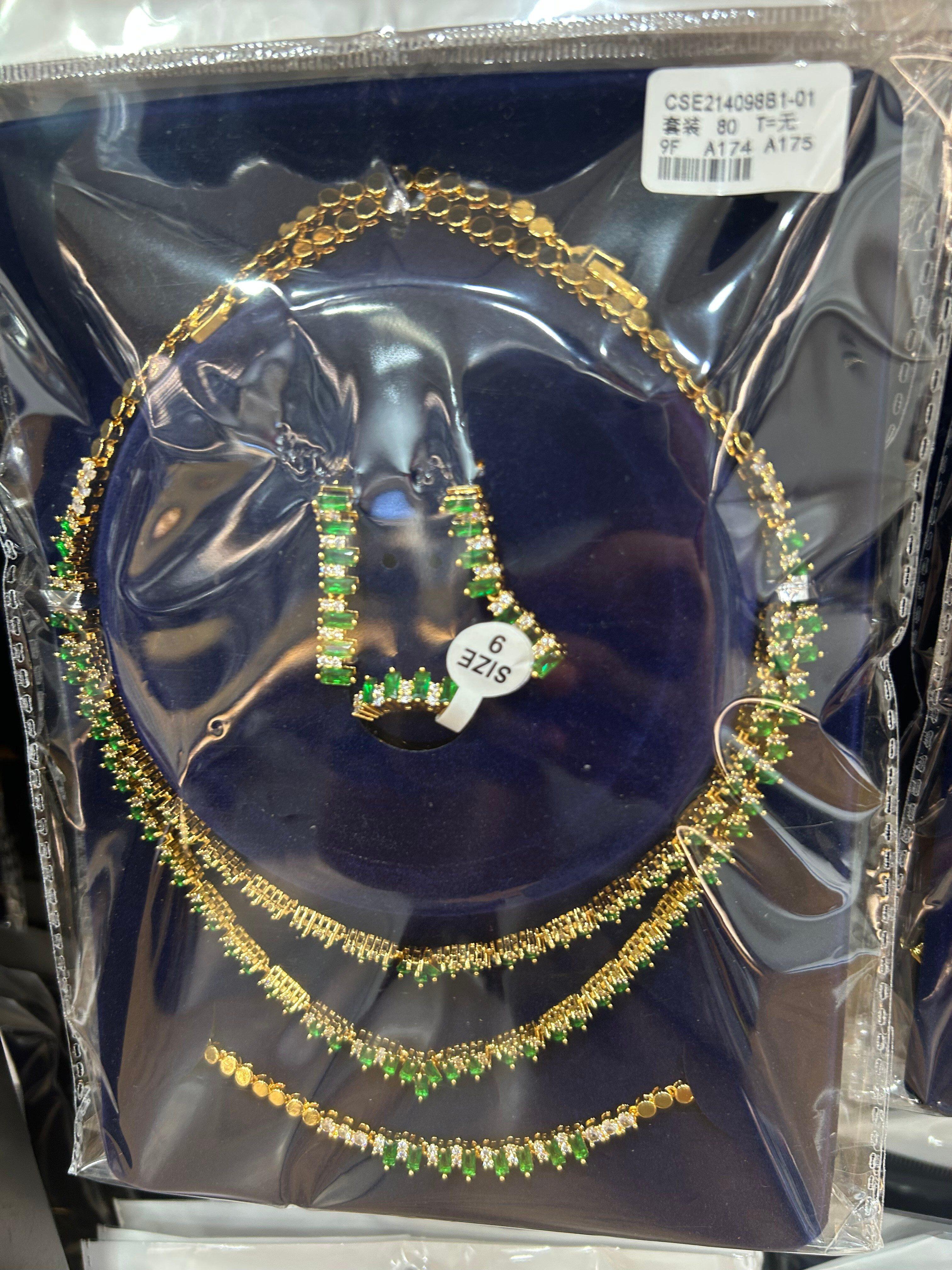 Copper high-quality jewelry set