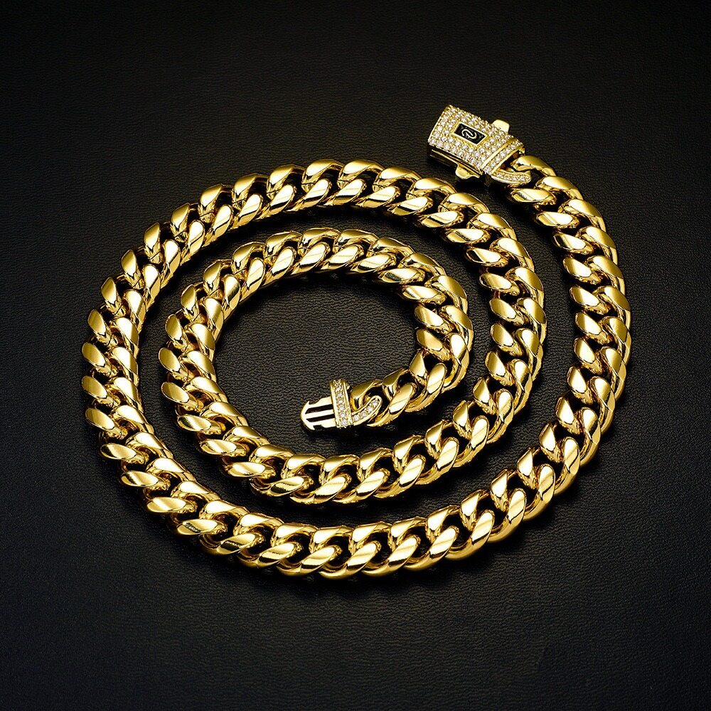 Stainless steel cuban link chain for men