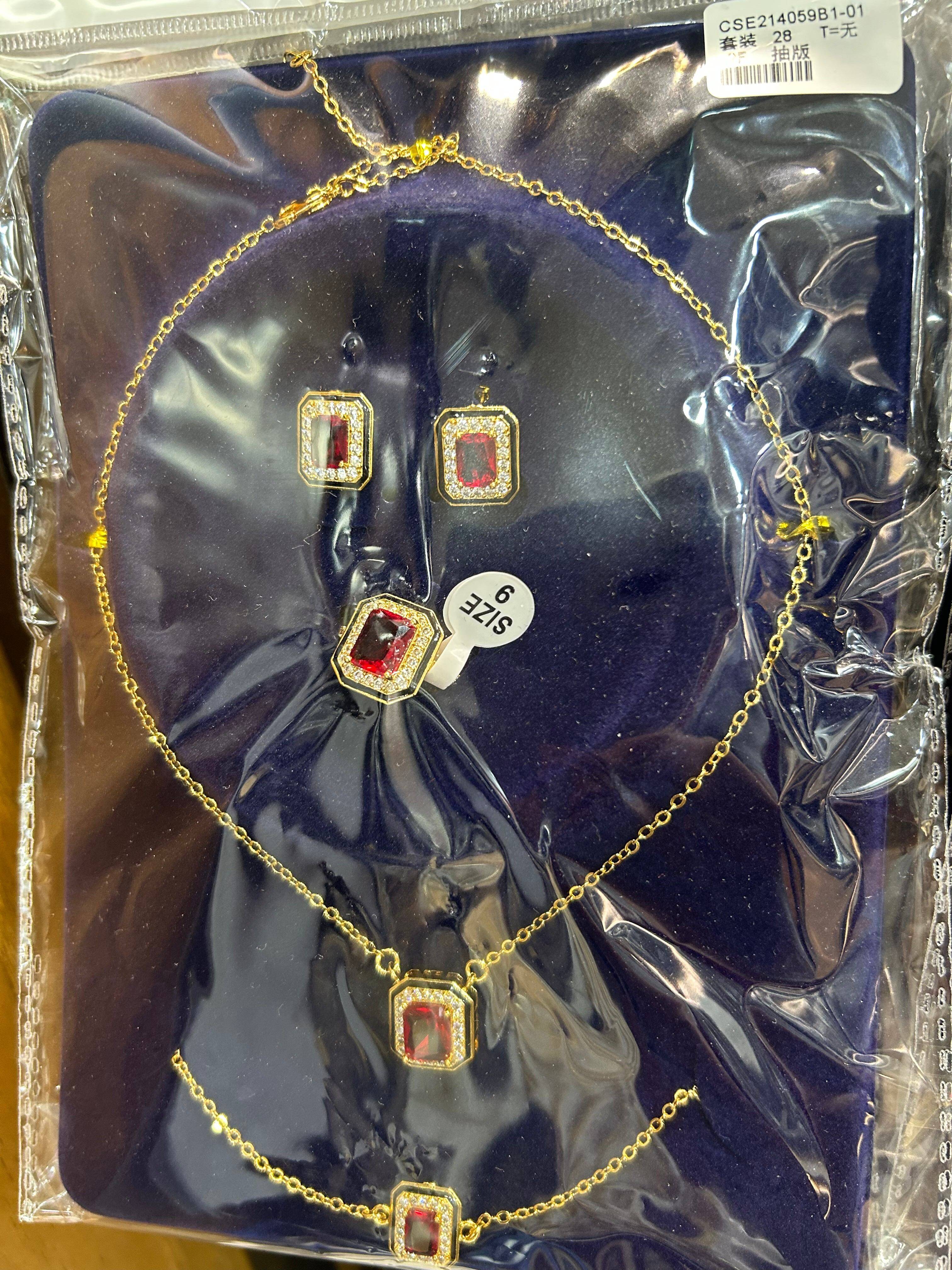 Copper high-quality jewelry set