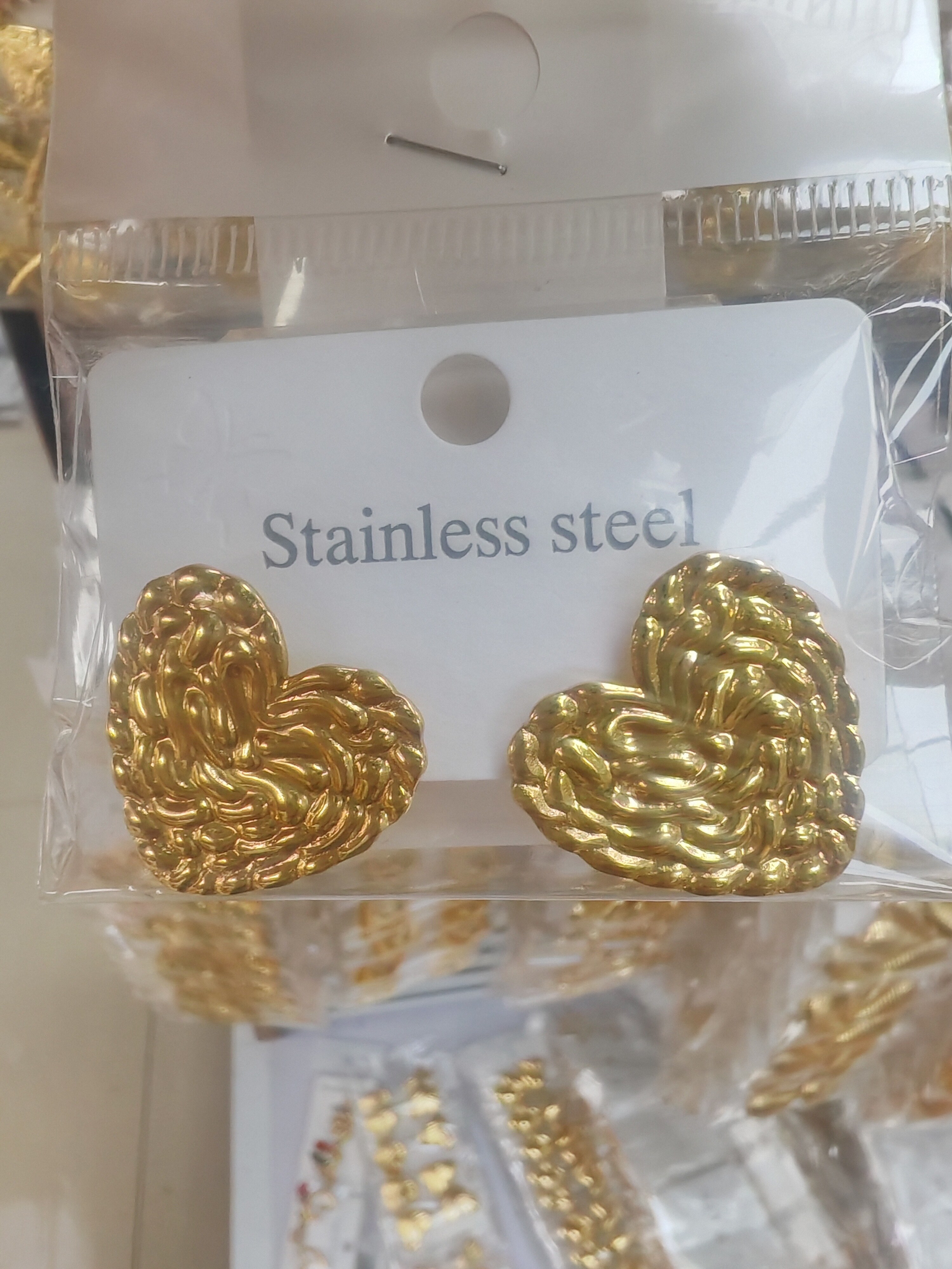 Fashionable Elegant Stainless Steel Metal Earrings A-36003