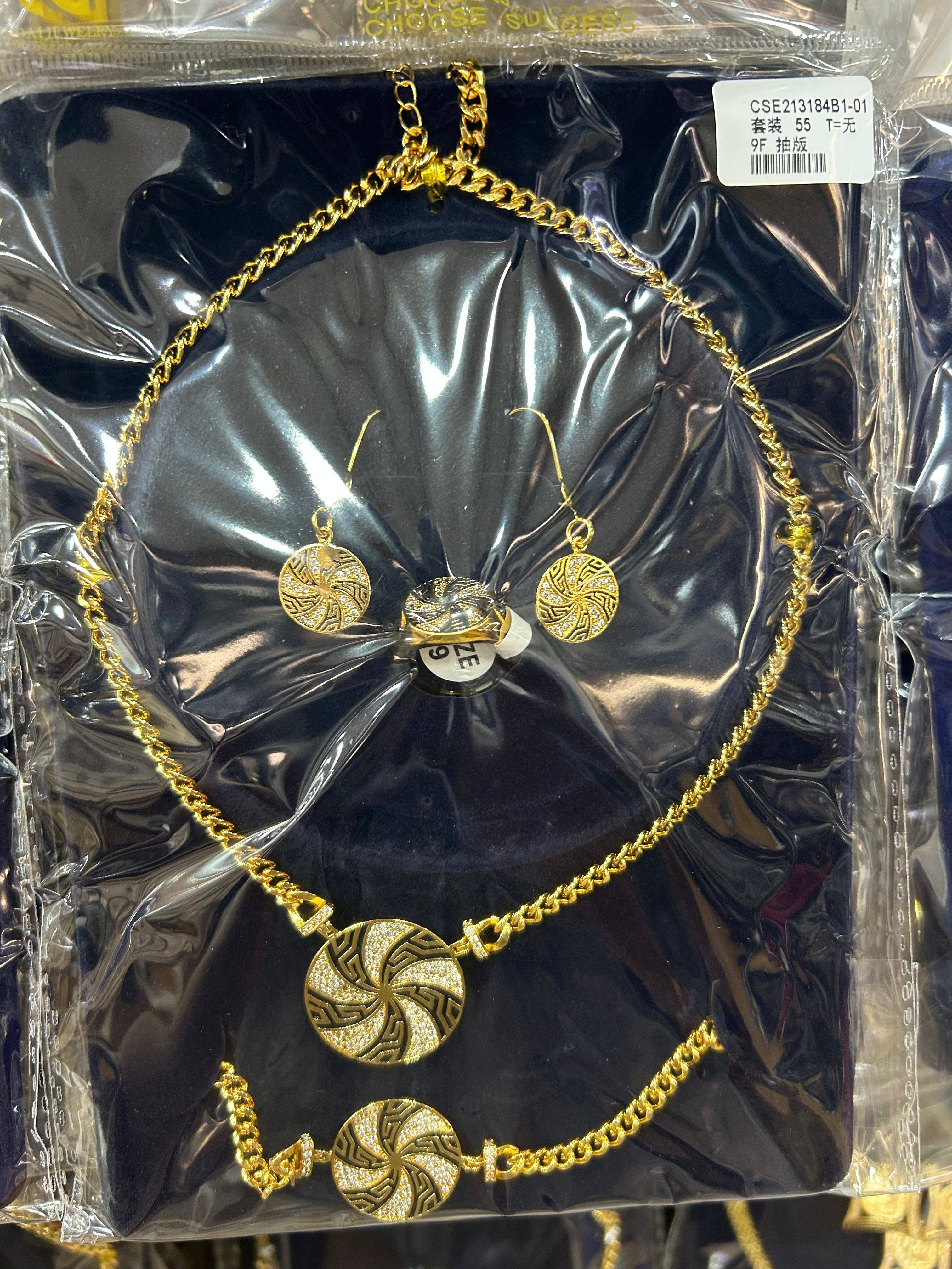 Copper high-quality jewelry set