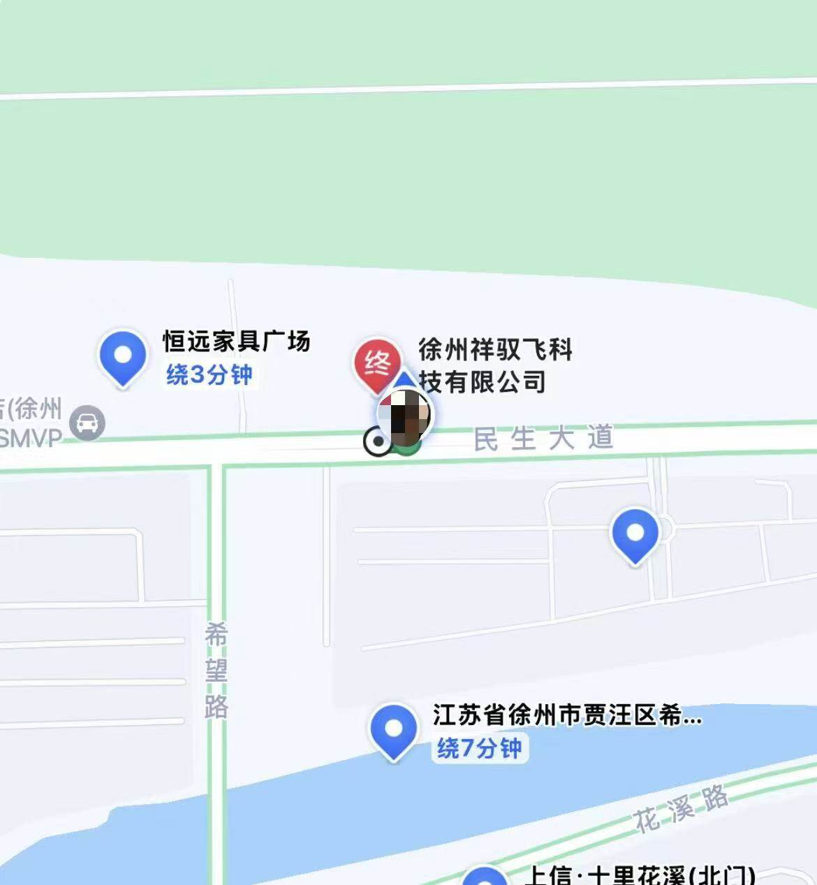 祥驭飞无人机训练基地地图定位