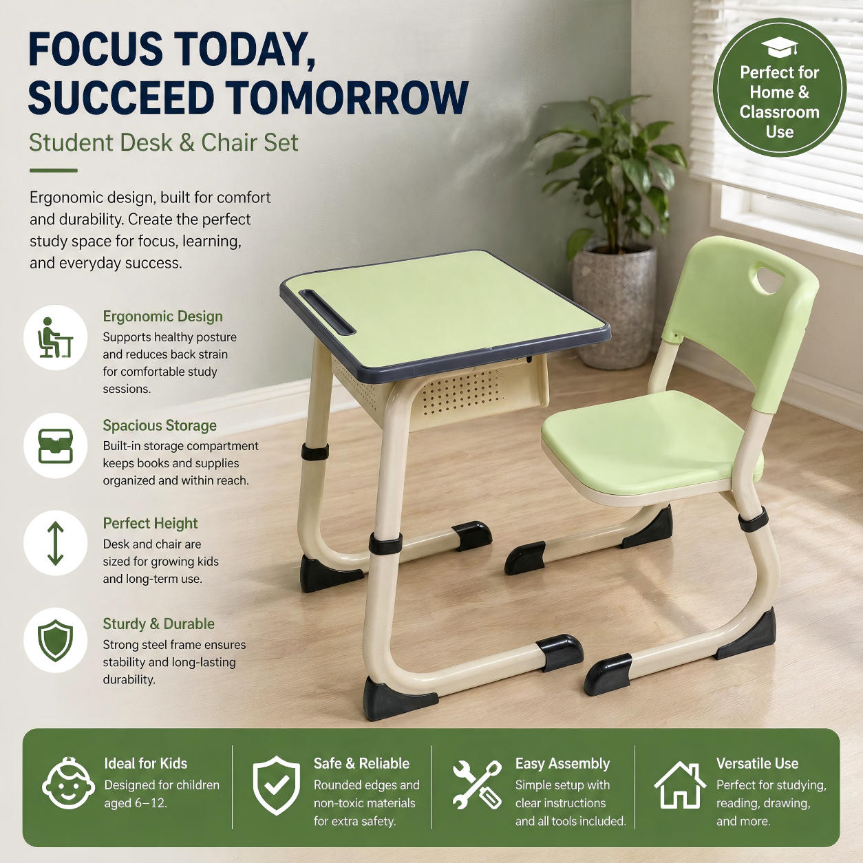 Student Desk & Chair Set