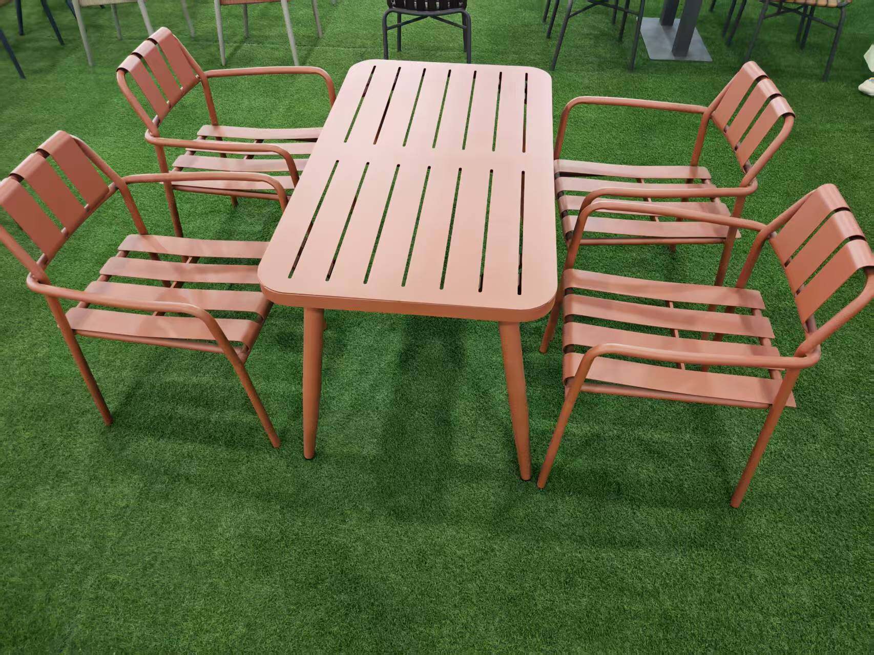 Outdoor tables and chairs