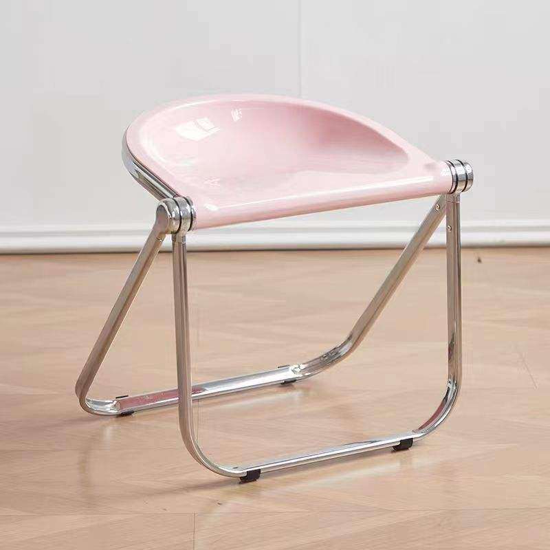 Transparent Metal Folding Stool