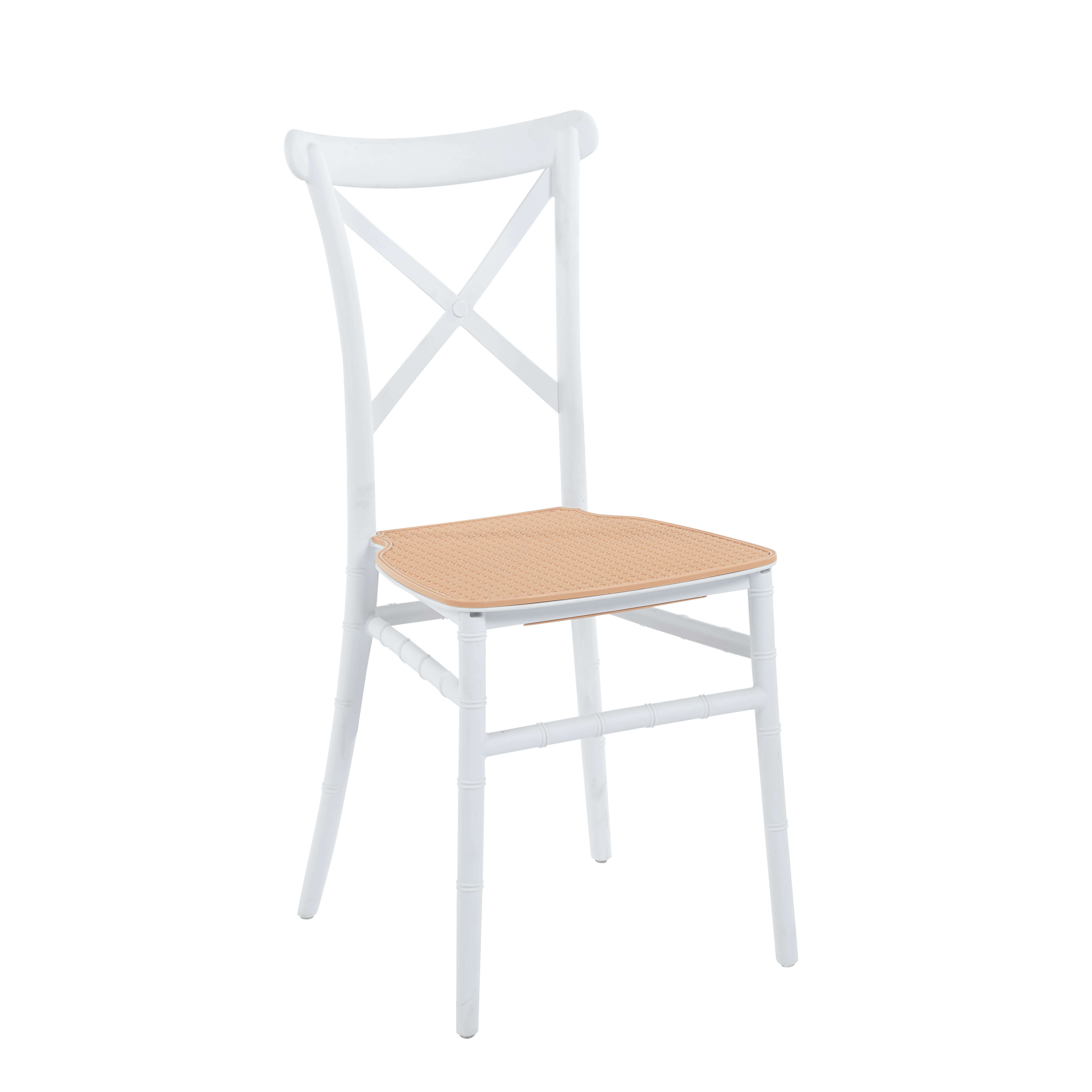 Luxurious platinum cross-backrest chair