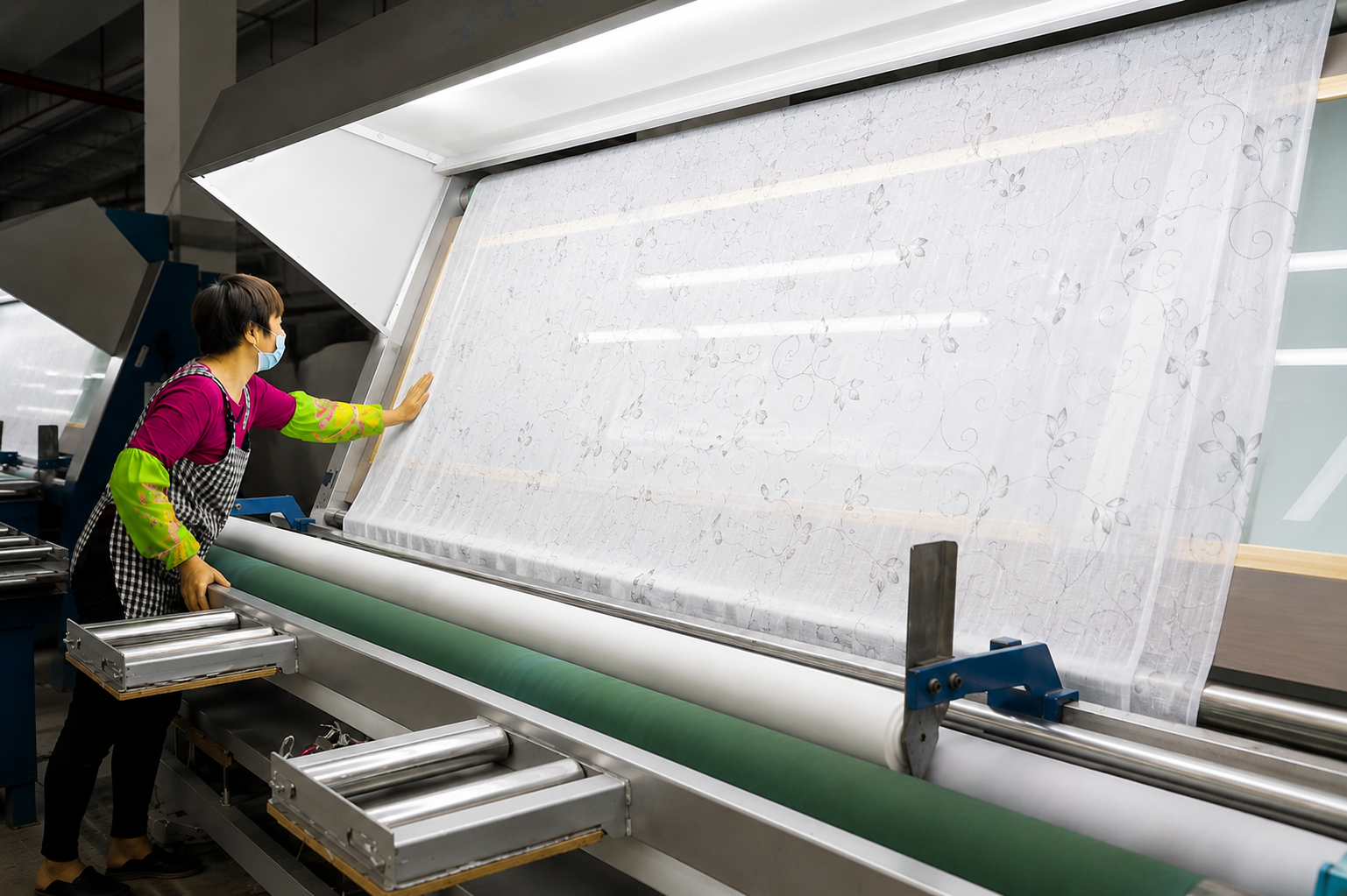 Quality inspection of polyester pongee fabric