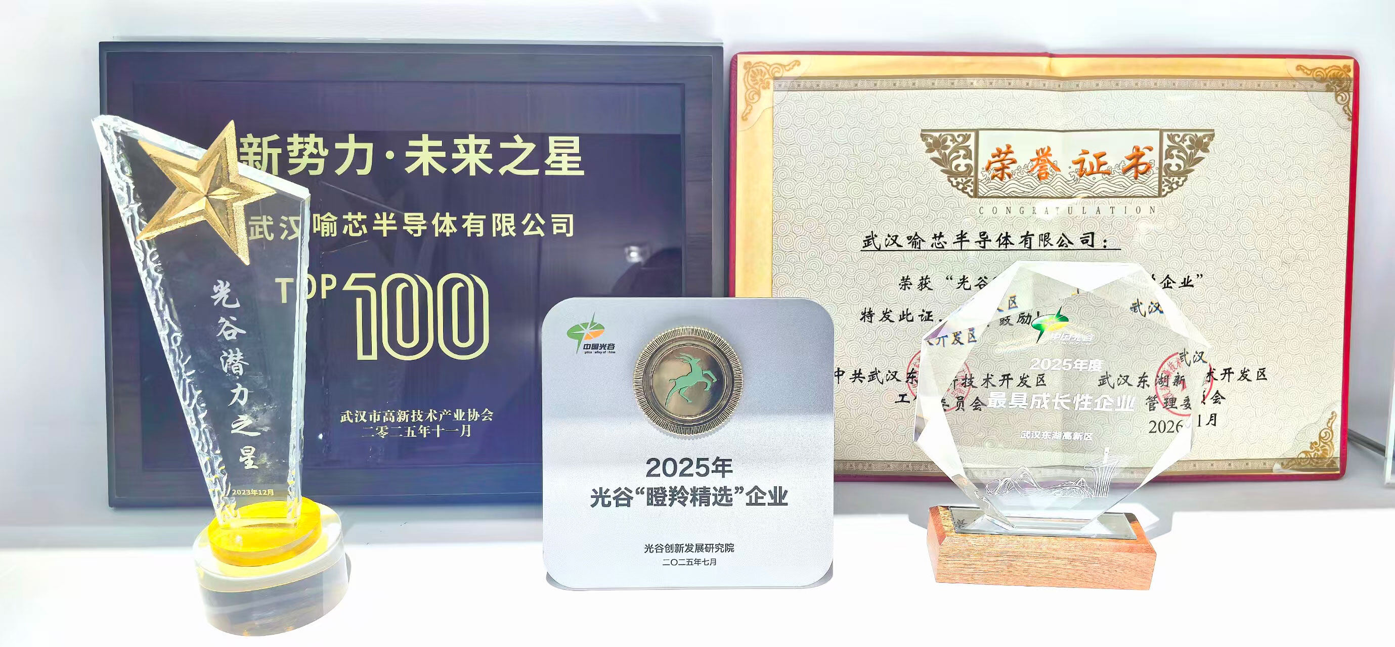 Congratulations to Yu Xin for winning the "Gazelle Enterprise" title for the third time, and being named one of the "2025 Optics Valley Gazelle Top 10 High-Value Enterprises"!