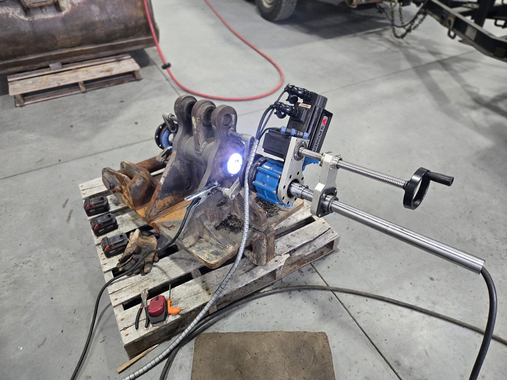 S Power Portable Line Boring Machine Works