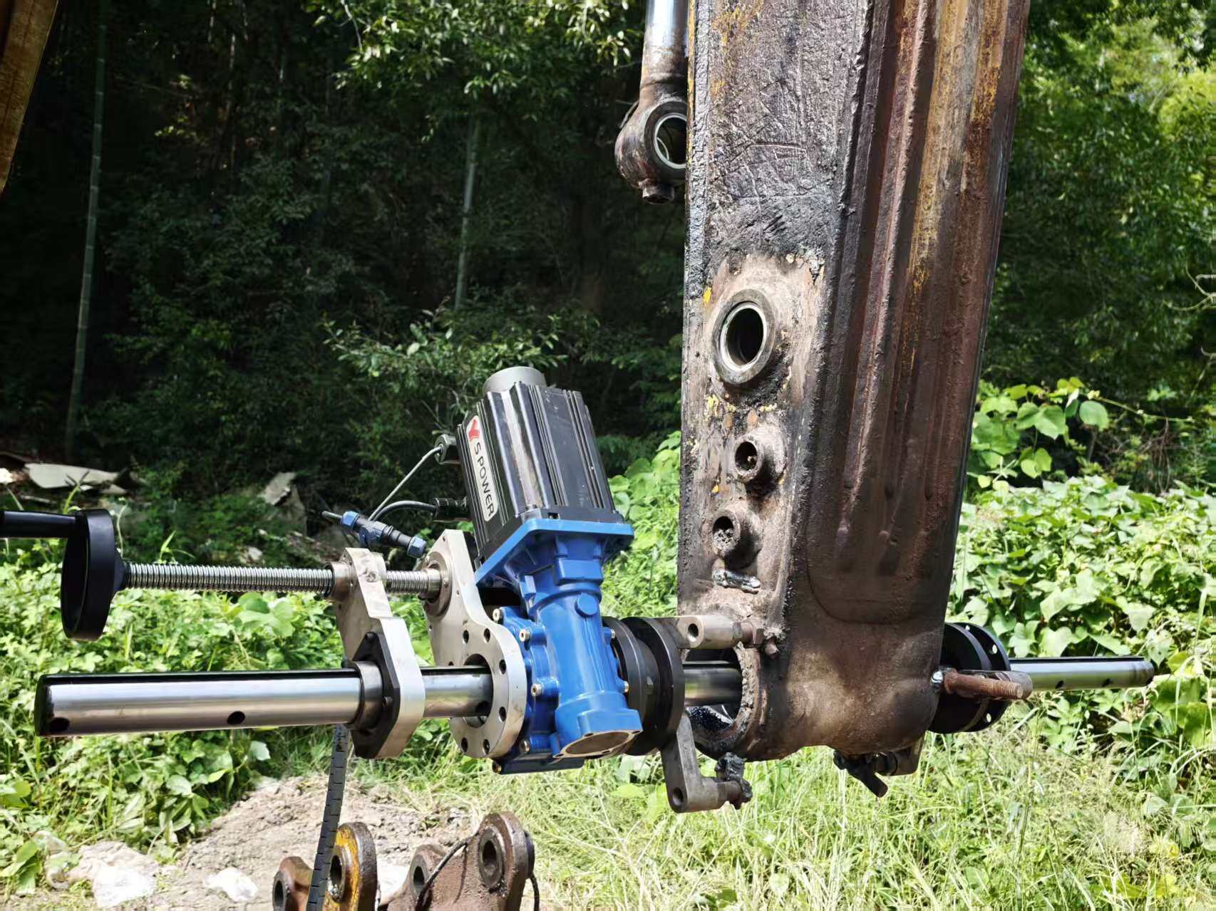 S Power Portable Line Boring Machine for Excavator Arm Field Repair