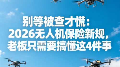 无人机责任保险与运营风险管控：企业需要理解的四个关键点