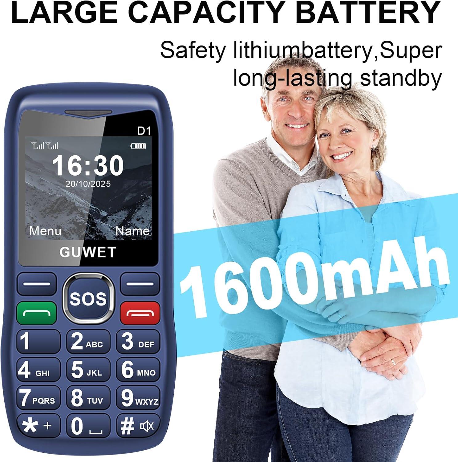 GUWET 2G Big Button Mobile Phone for Elderly view 5