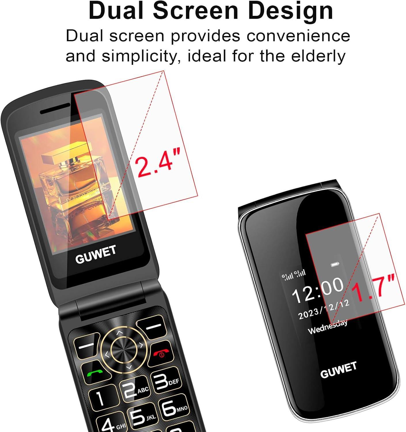 GUWET Flip Mobile G739 view 2
