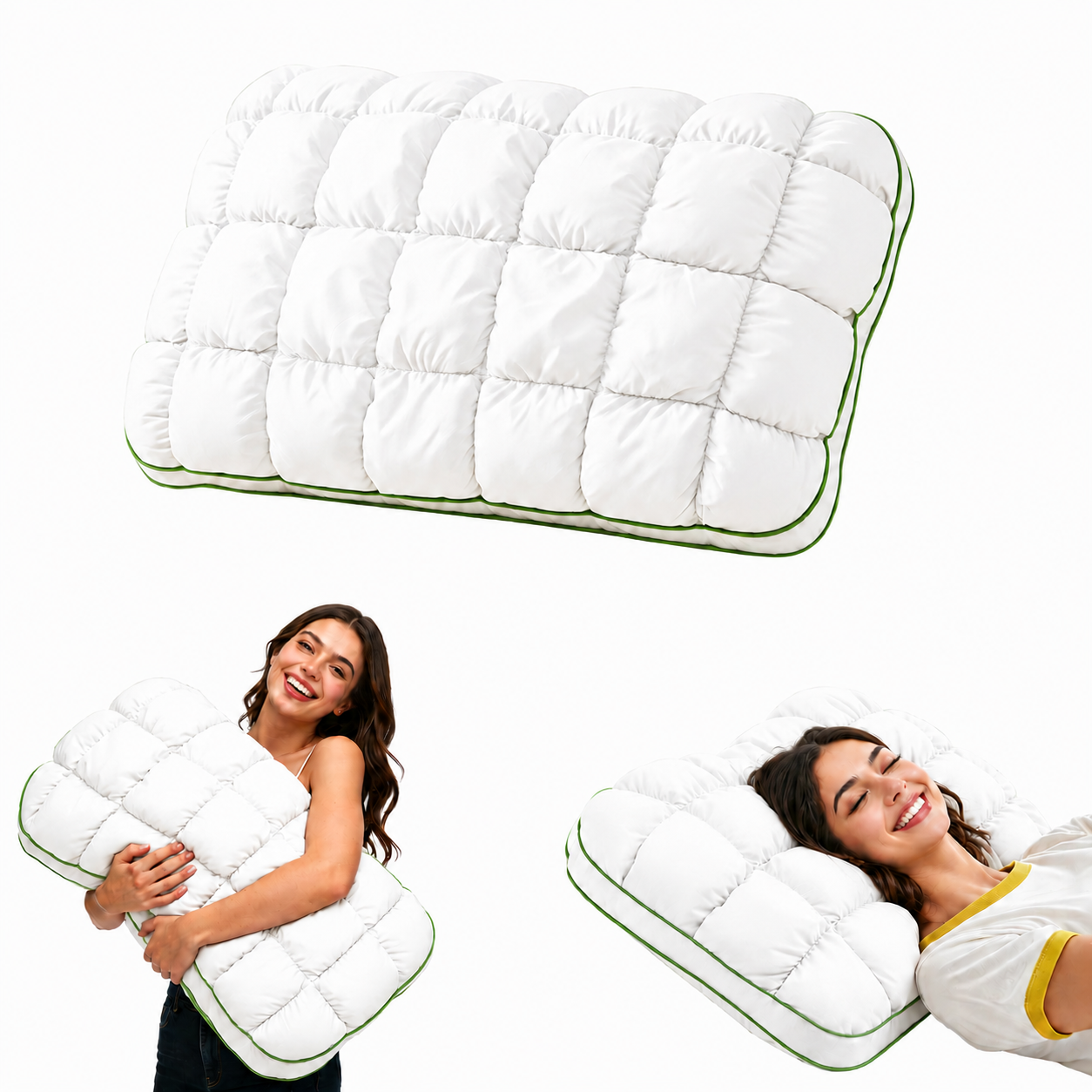 GUWET Adjustable Loft Memory Foam Pillow BL01 WH