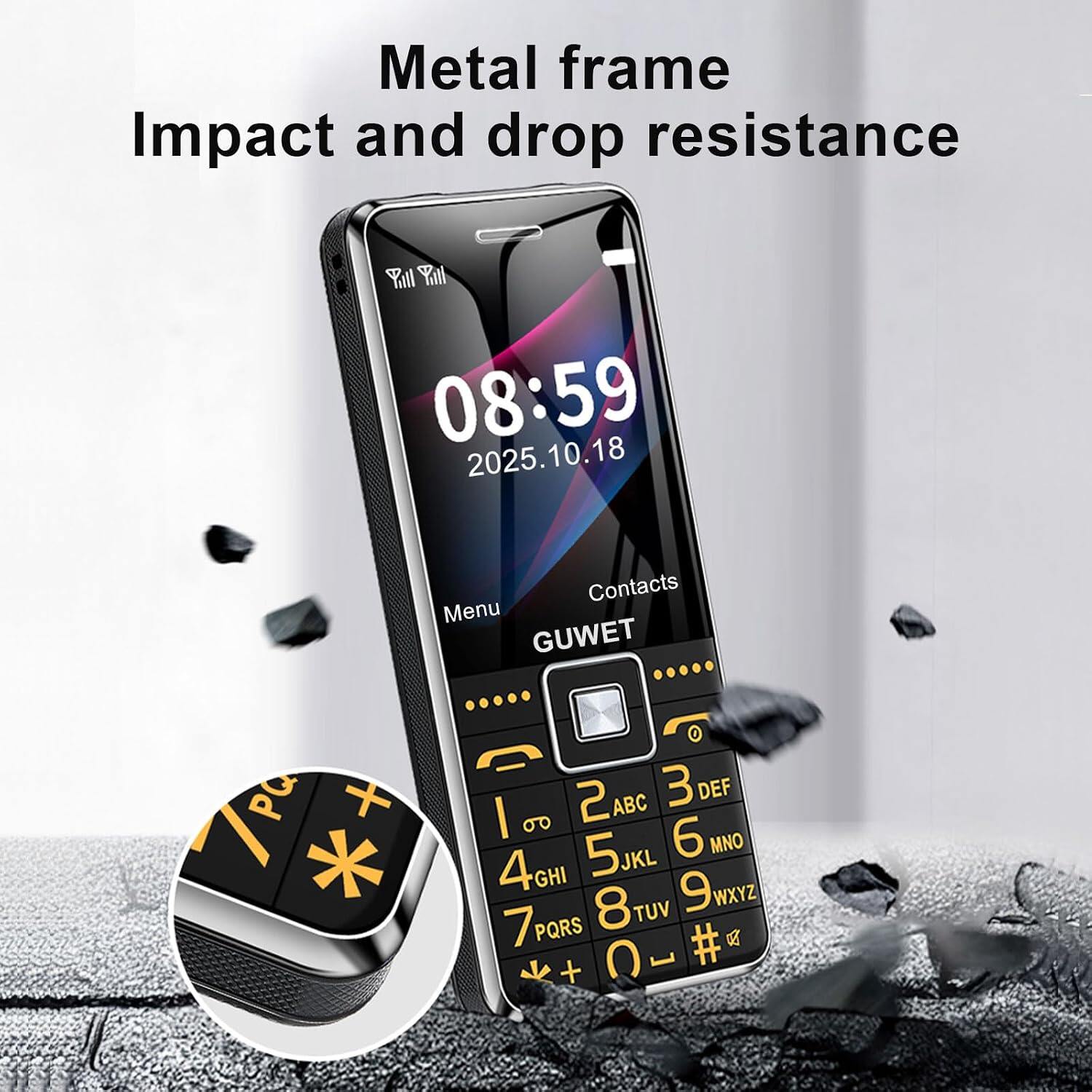 GUWET G600 2G Mobile Phone – Rugged, Durable, Drop- and Shock-Resistant view 4
