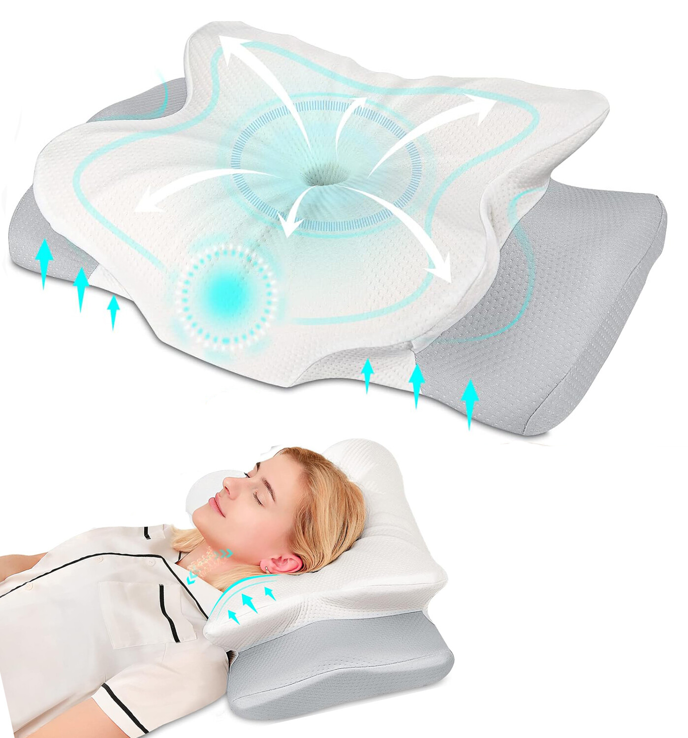 GUWET Ergonomic Memory Foam Pillow  HD01 thumbnail 2