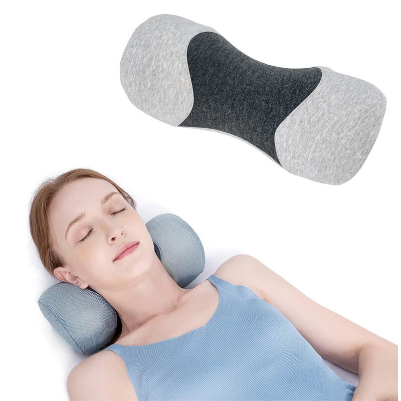 Cervical traction memory foam pillow