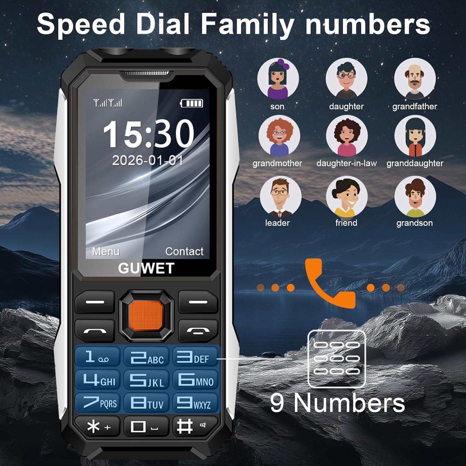 GUWET Basic Phone A6 view 6