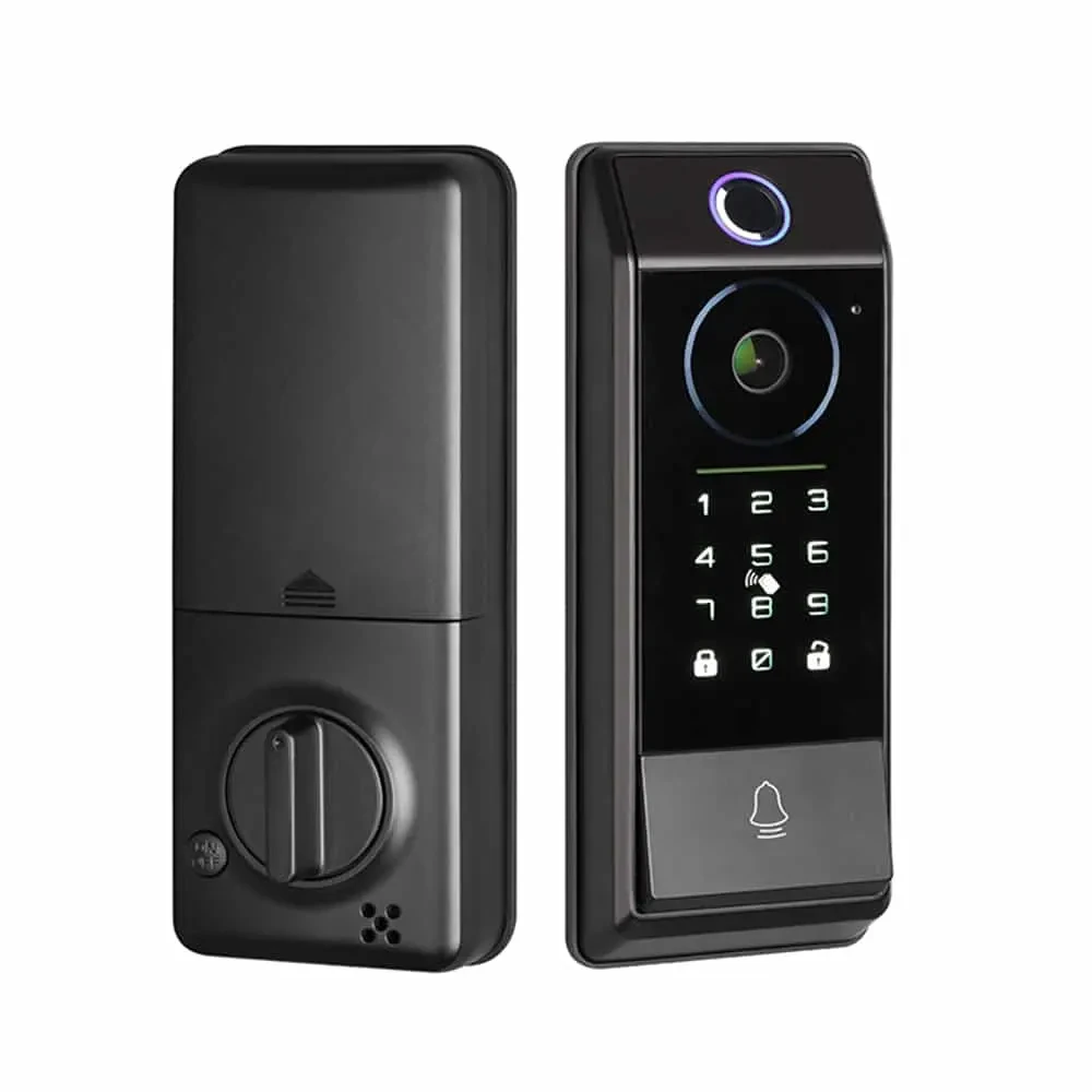 A229 Camera Deadbolt Lock — Deadbolt lock with camera, doorbell and two-way intercom.