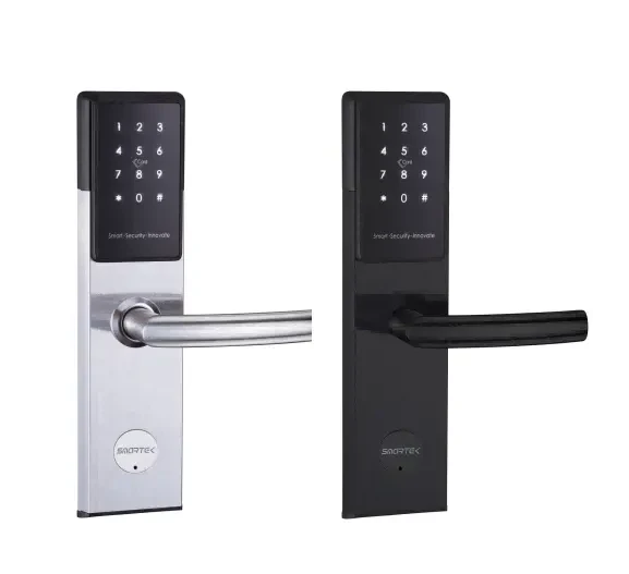 E300P TTLock Hotel Lock — Stainless steel TTLock hotel lock with Bluetooth management.