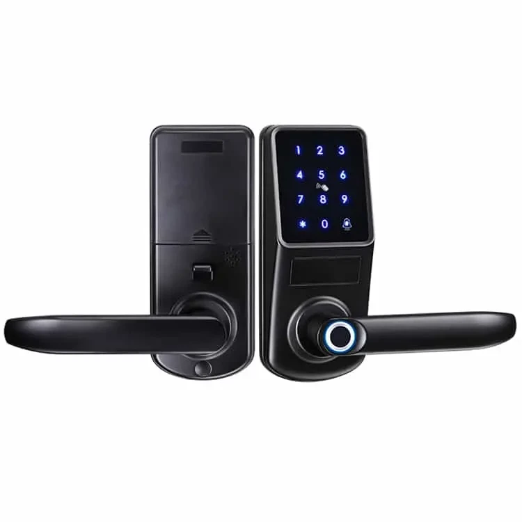A290 Fingerprint Lock — Compact aluminium handle lock with Tuya app access.