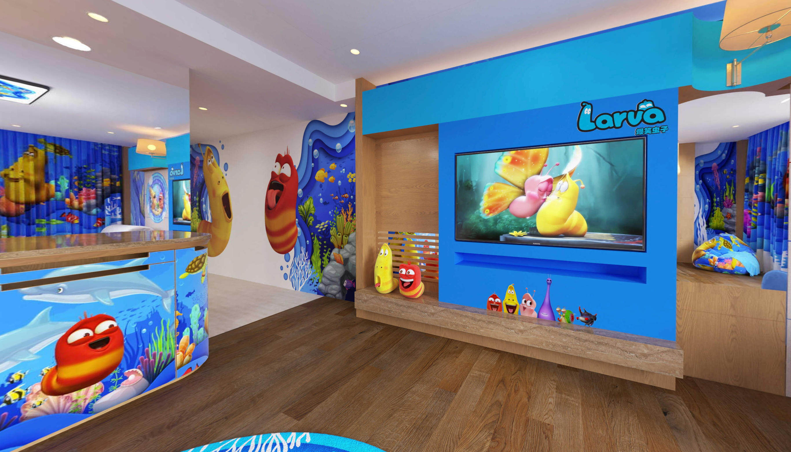 Bugs Bunny Ocean-Themed Family Room - Real Photo 3