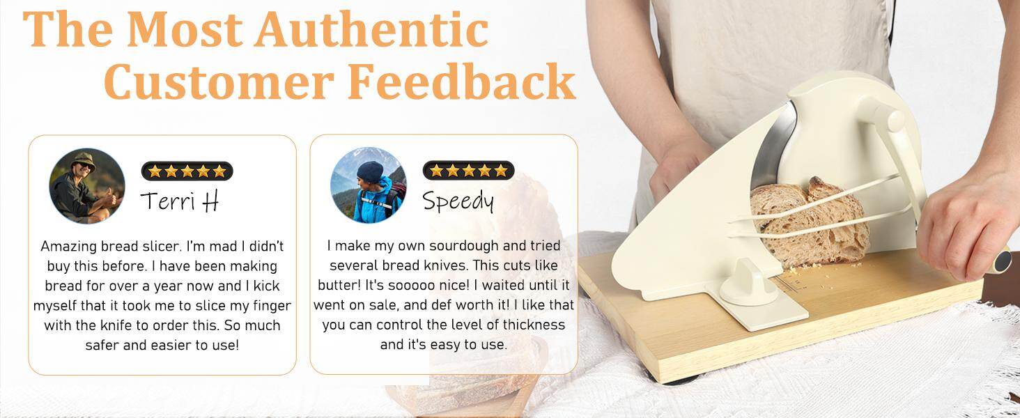 FixOasis Manual Bread Slicer - white color product shot
