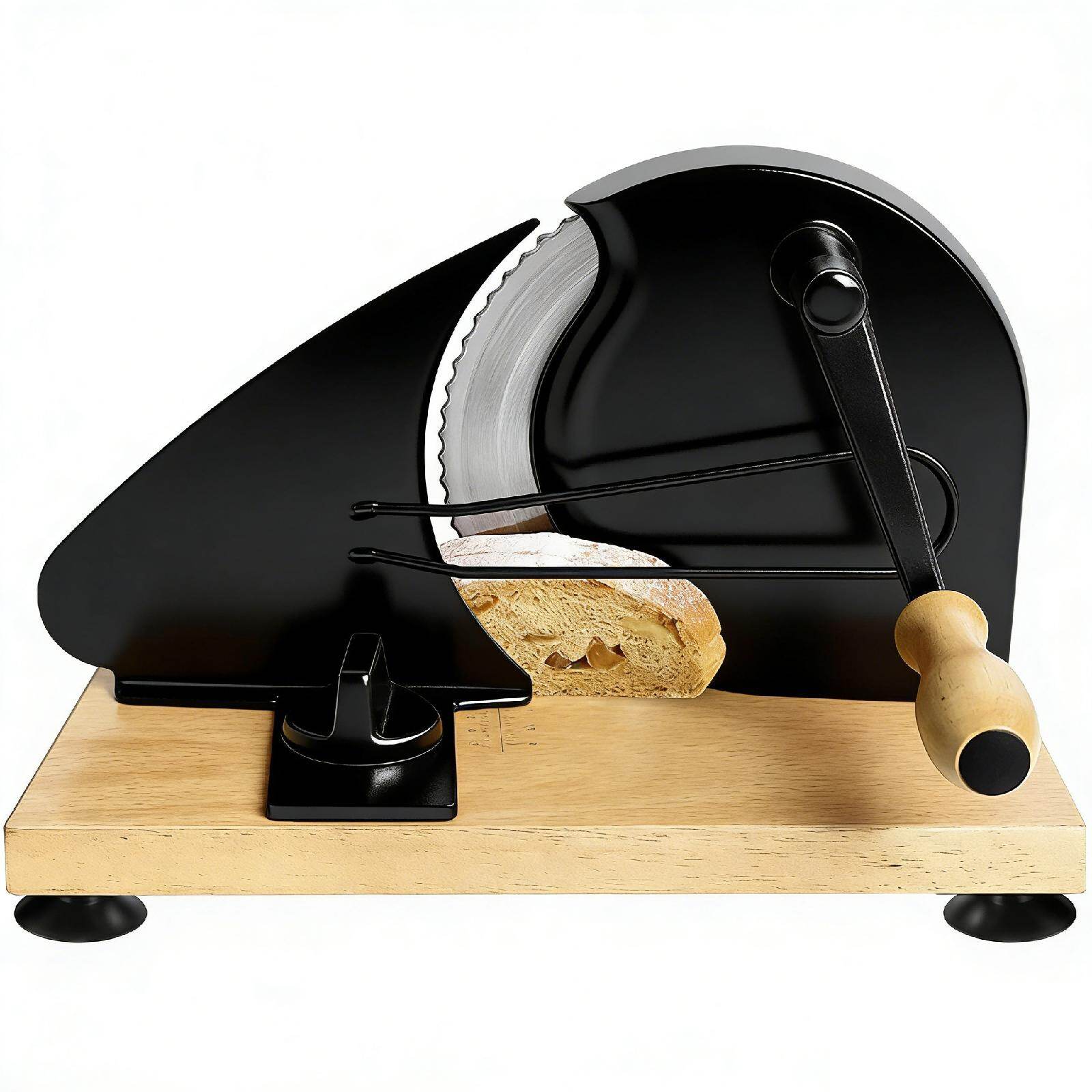 FixOasis Manual Bread Slicer cutting fresh homemade bread