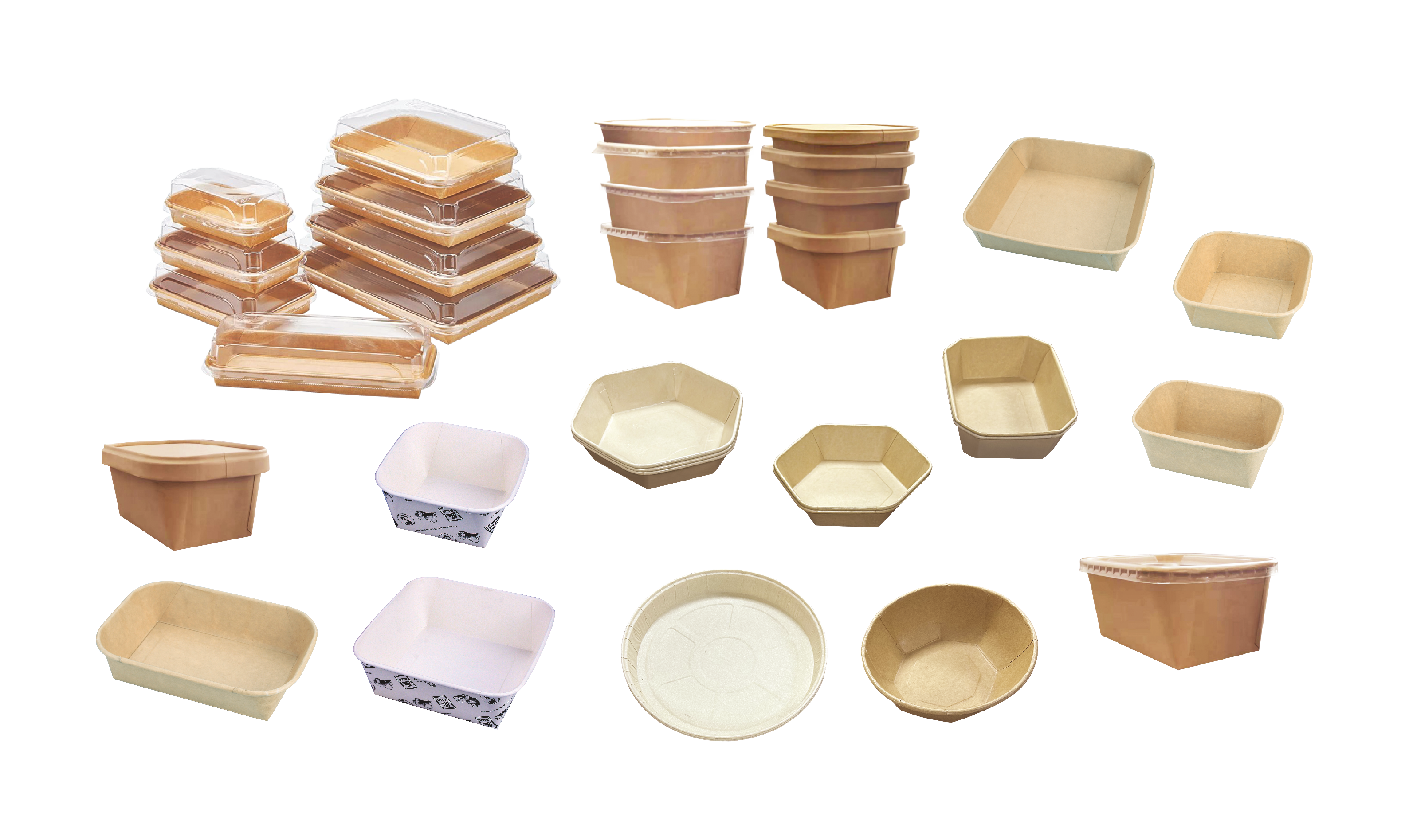 Rolled-edge food containers and bowls