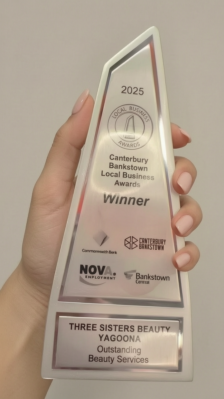 Three Sisters Beauty winning the 2025 Canterbury-Bankstown Local Business Award, Burwood Sydney