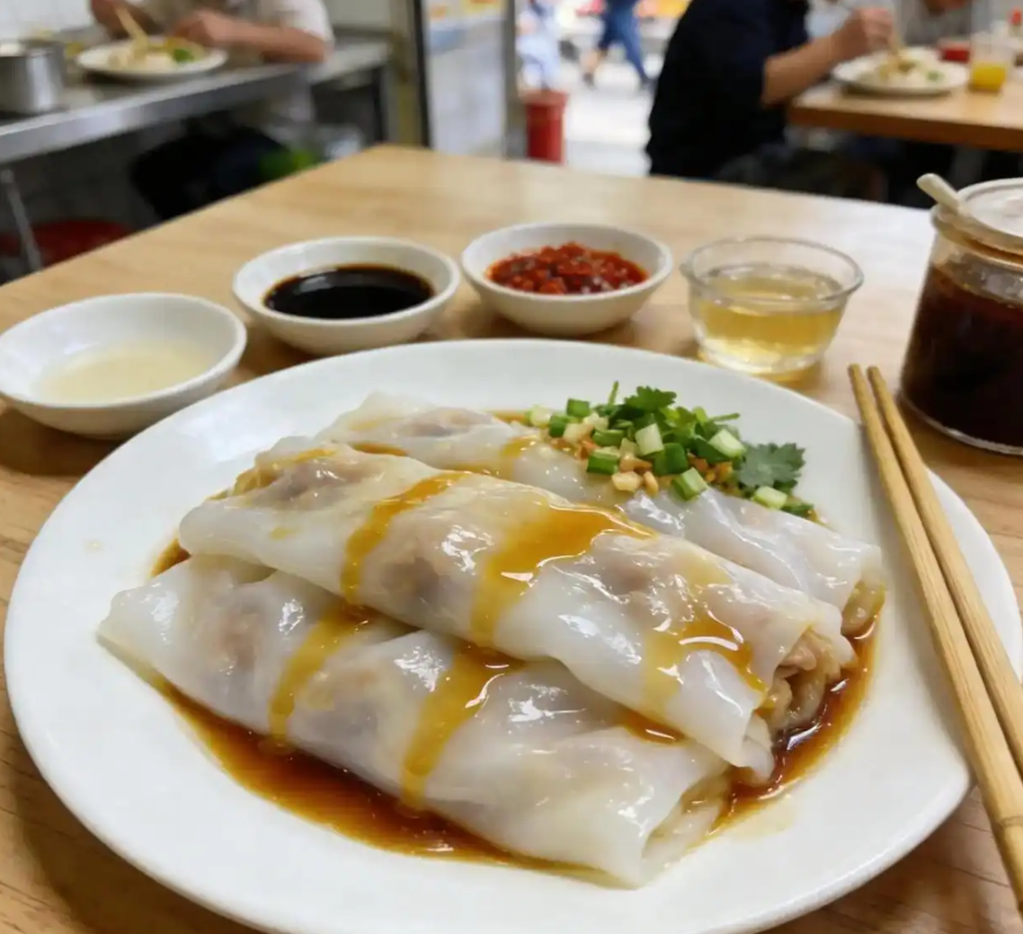 Cheung Fun (Rice Noodle Rolls)