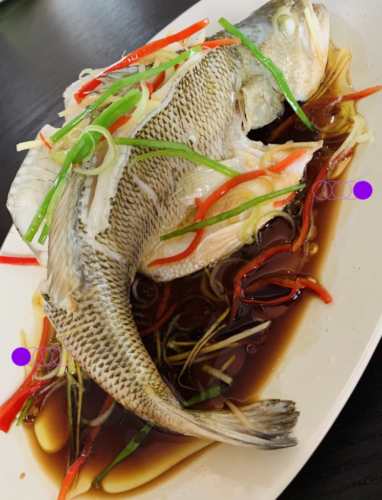 Steamed Sea Bass with Ginger and Scallion